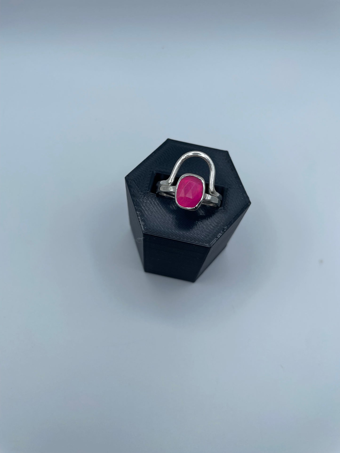 Pink Opal Ring Set, Size 7