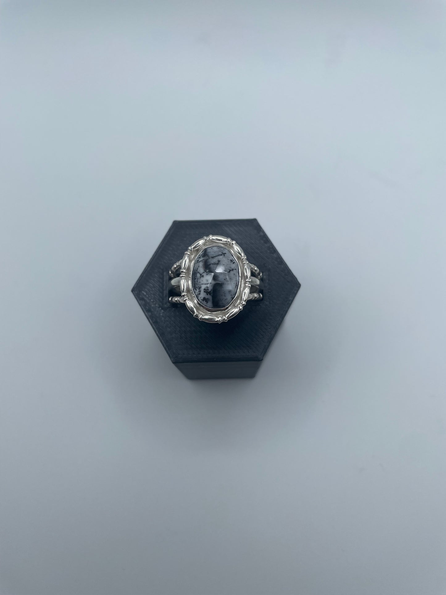 Dendritic Opal Ring, Size 7.5