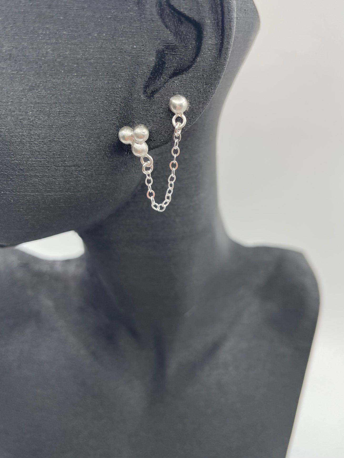 Argentium Sterling Swing Stud Earrings