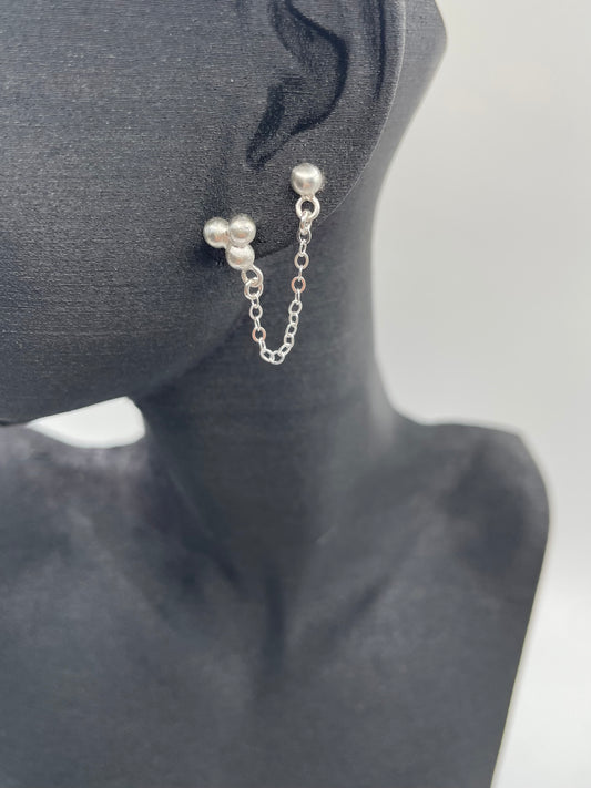 Argentium Sterling Swing Stud Earrings