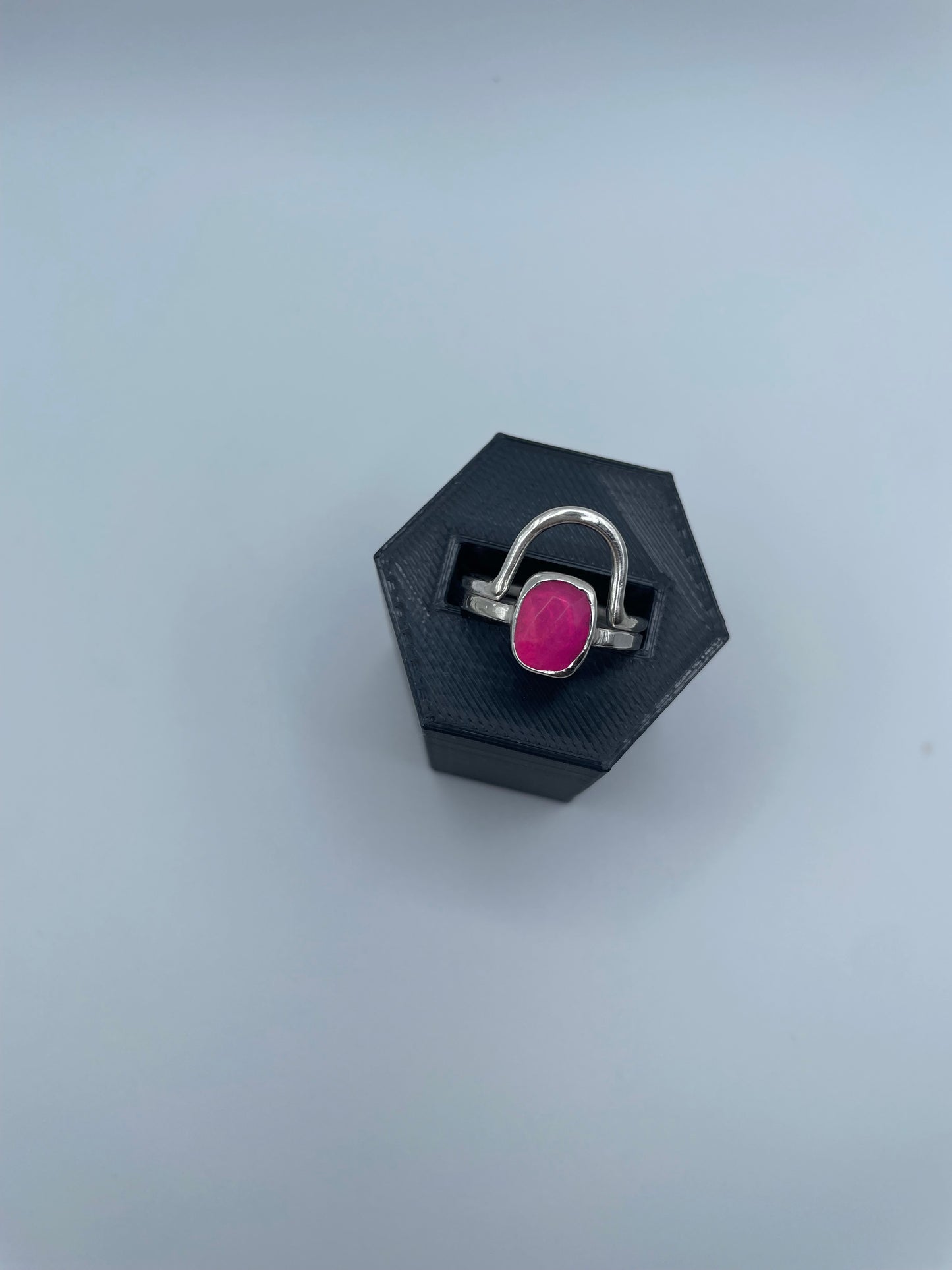 Pink Opal Ring Set, Size 7