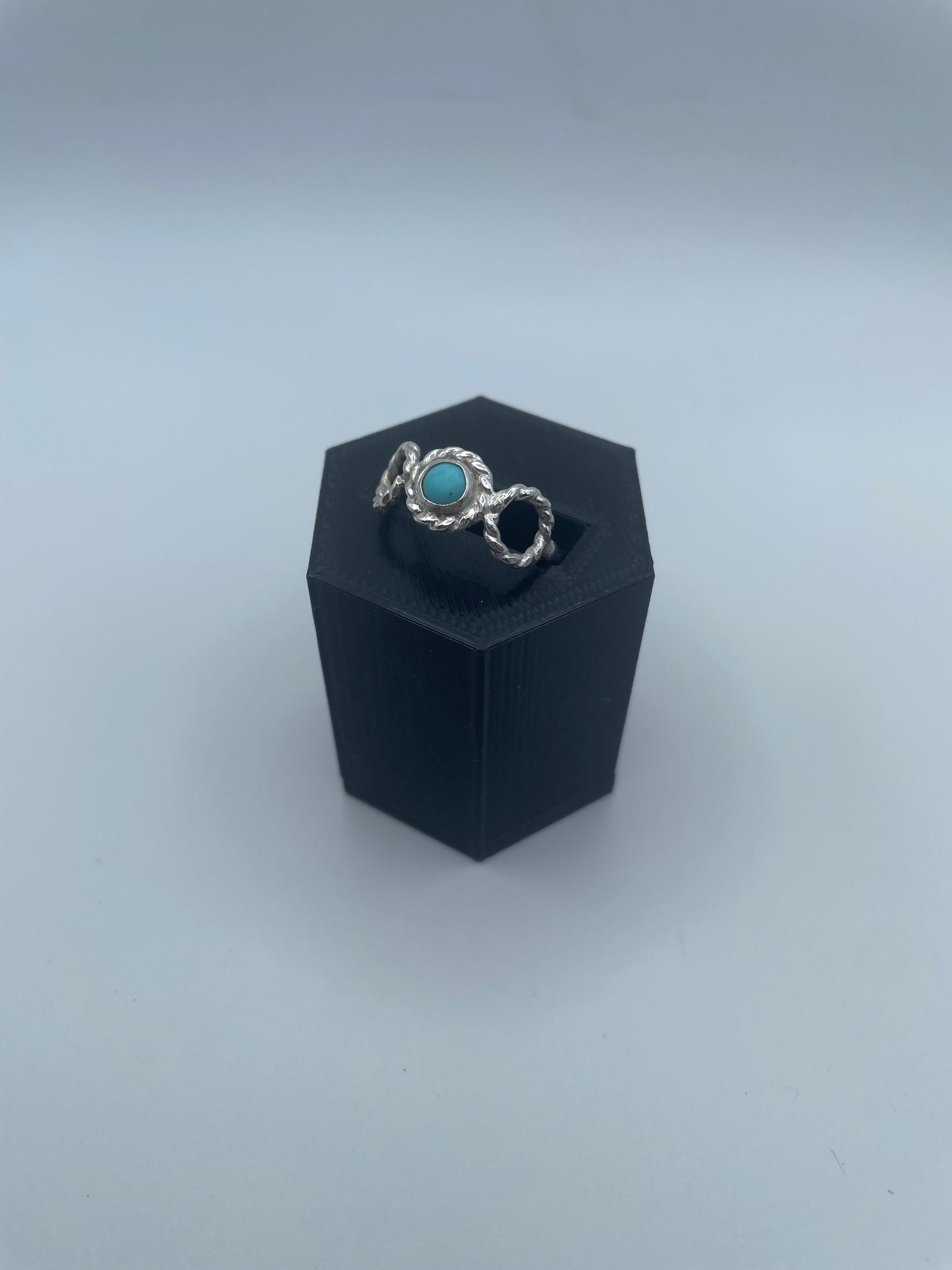 “The Lasso” - Turquoise & Silver Ring (size 7)