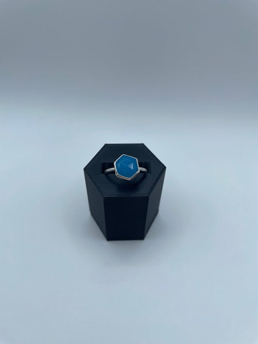 Blue Chalcedony Ring, Size 7