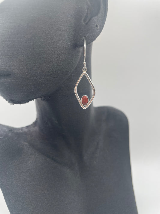 Red Jasper Teardrop Earrings