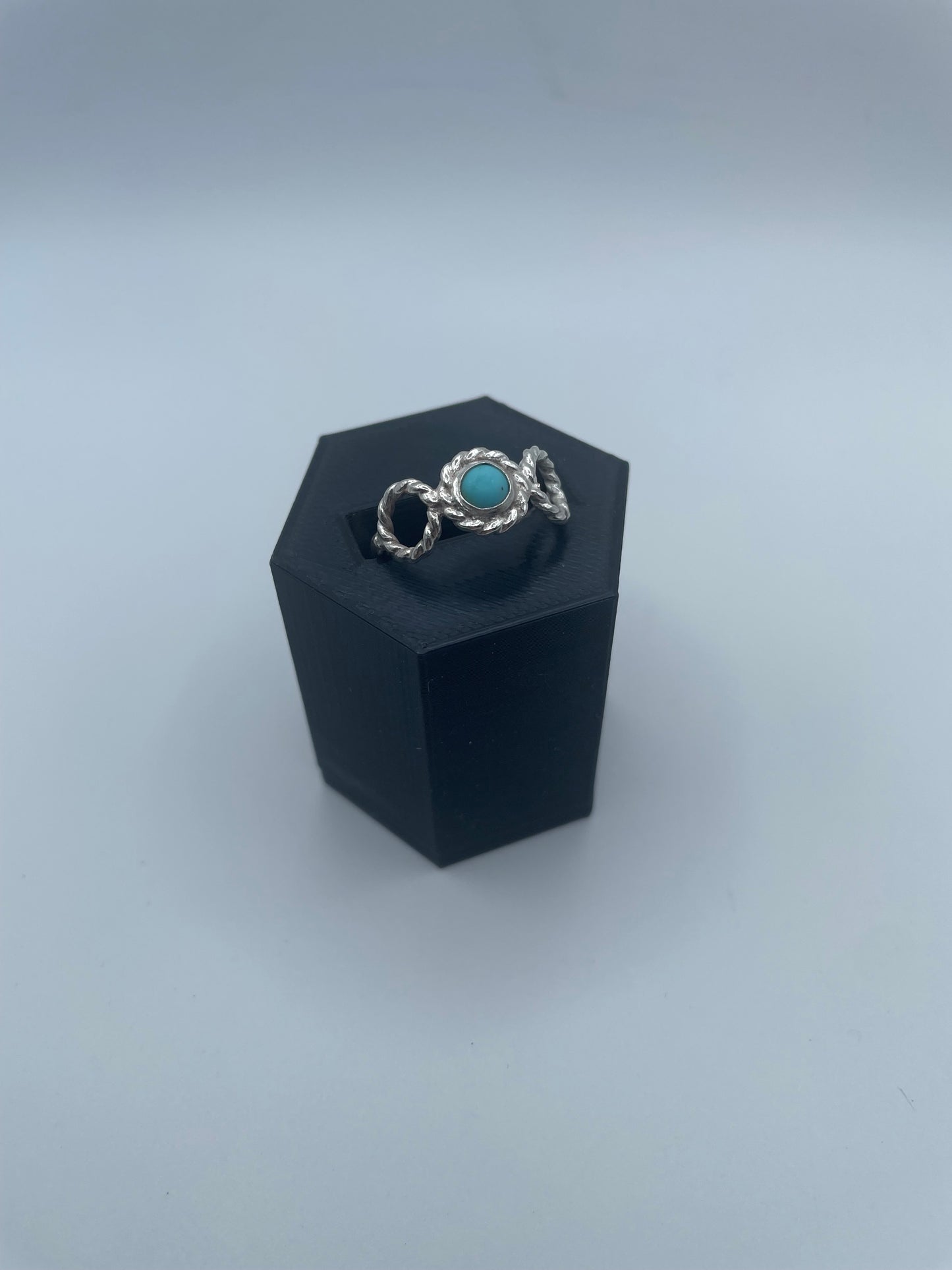 “The Lasso” - Turquoise & Silver Ring (size 7)