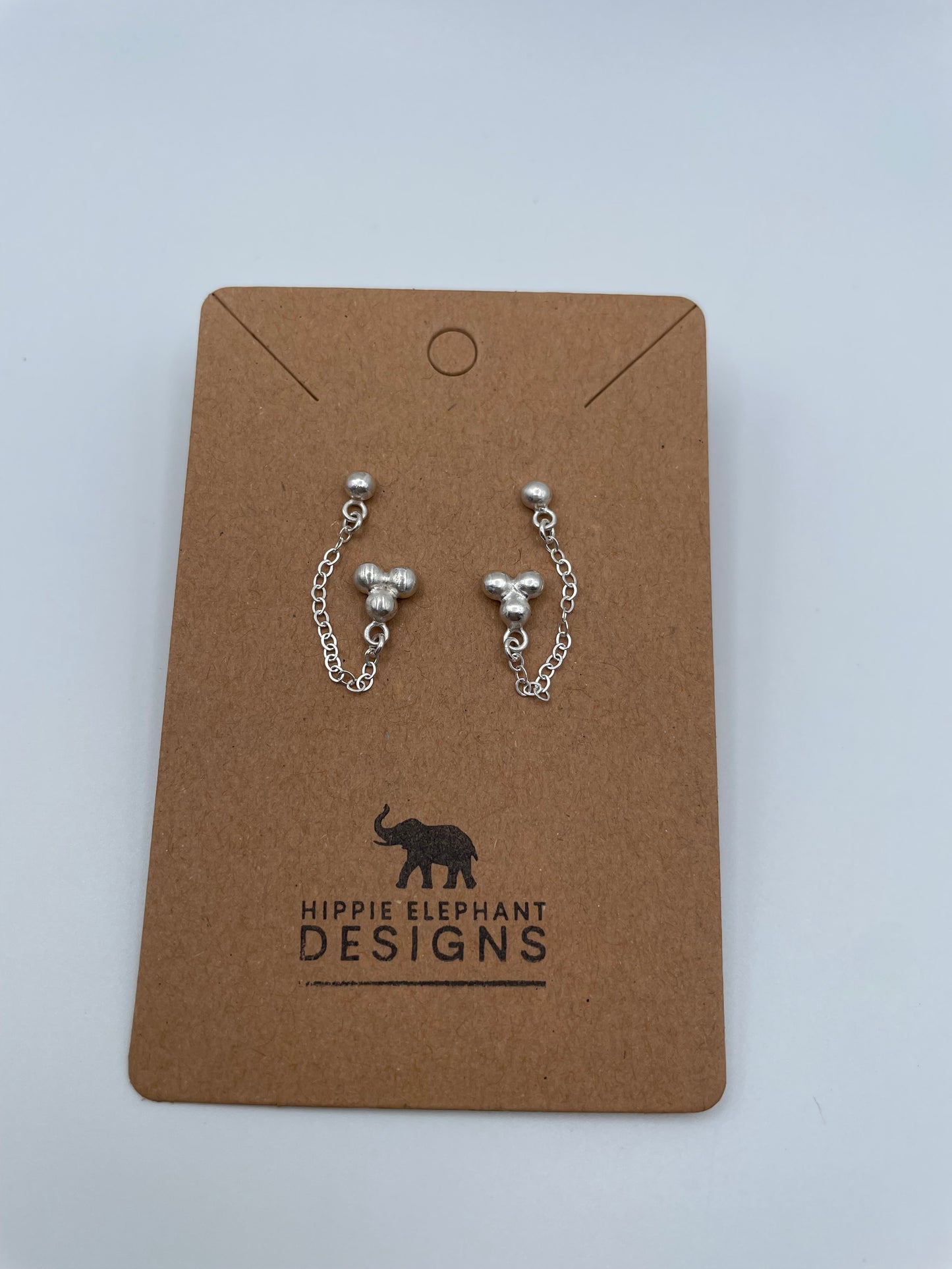 Argentium Sterling Swing Stud Earrings
