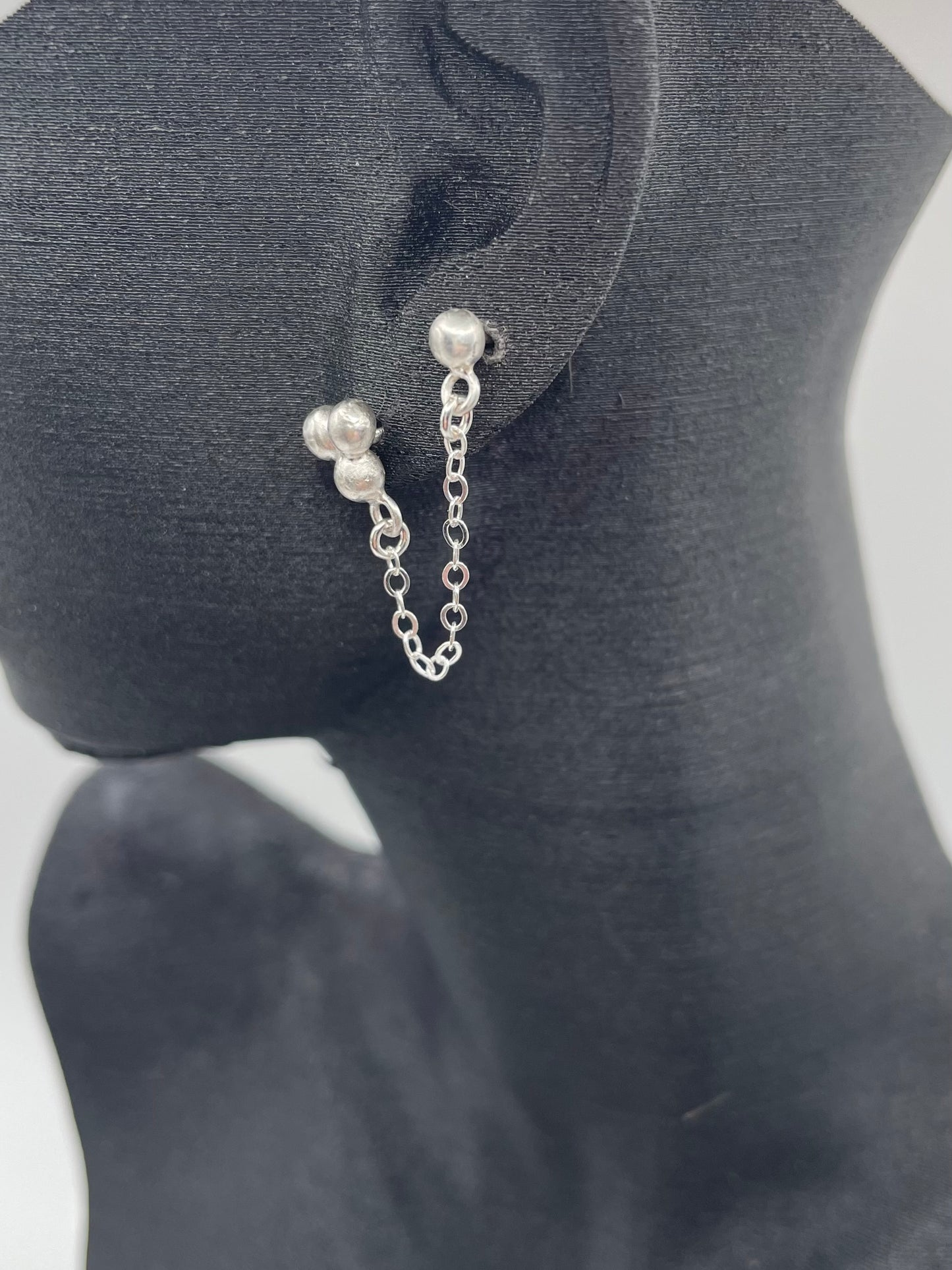 Argentium Sterling Swing Stud Earrings