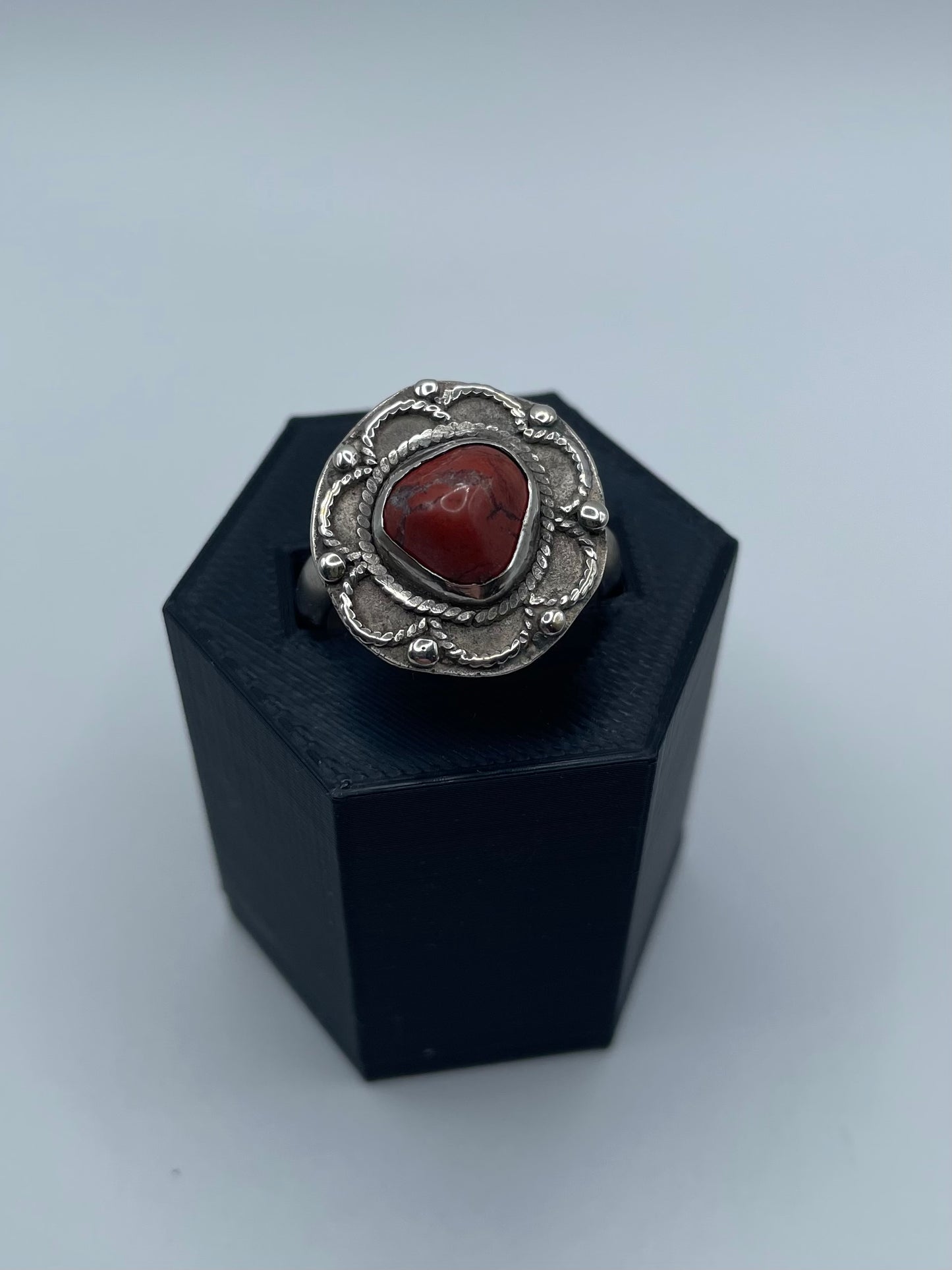 Red Jasper Ring, Size 7.5