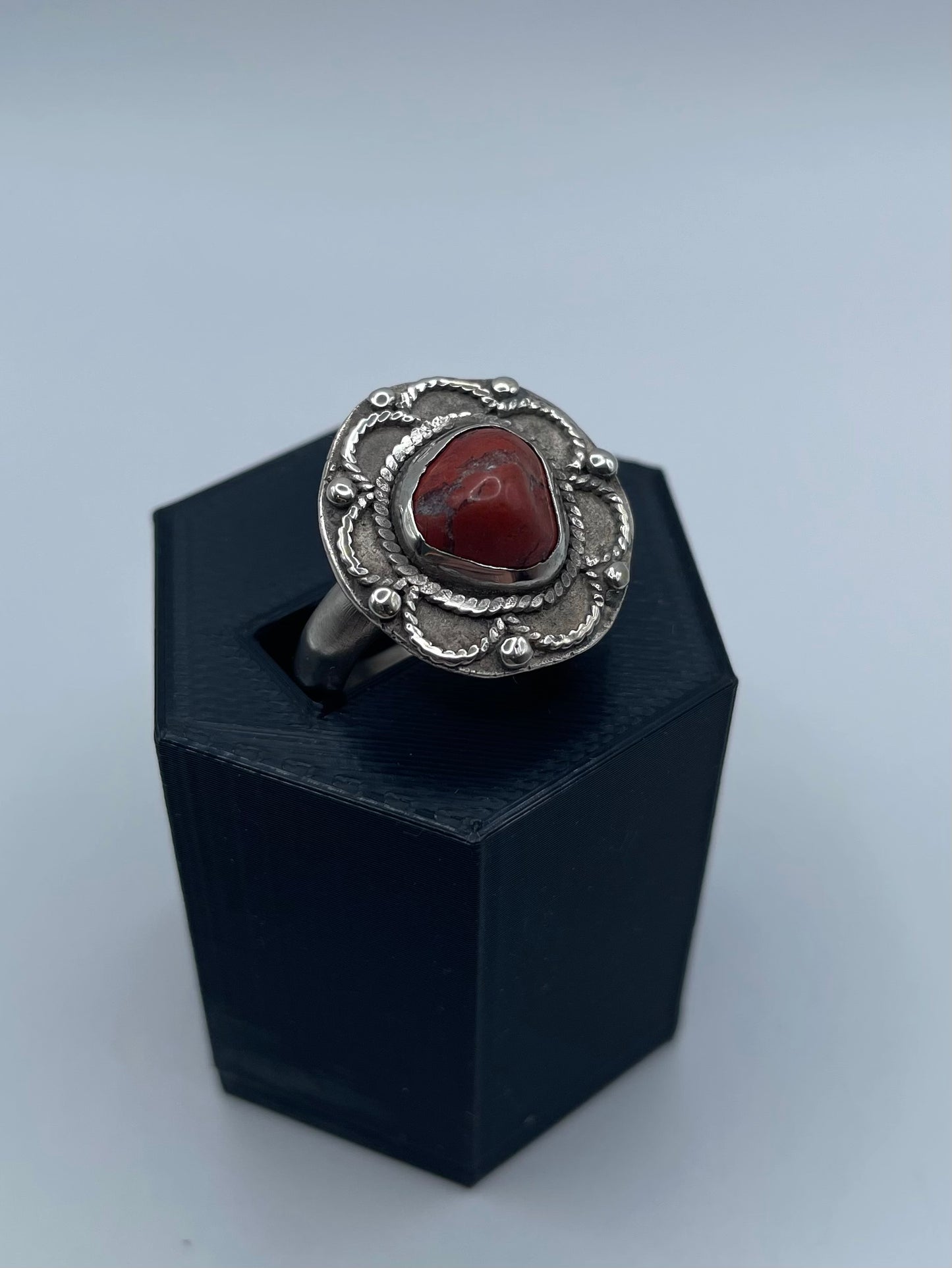 Red Jasper Ring, Size 7.5