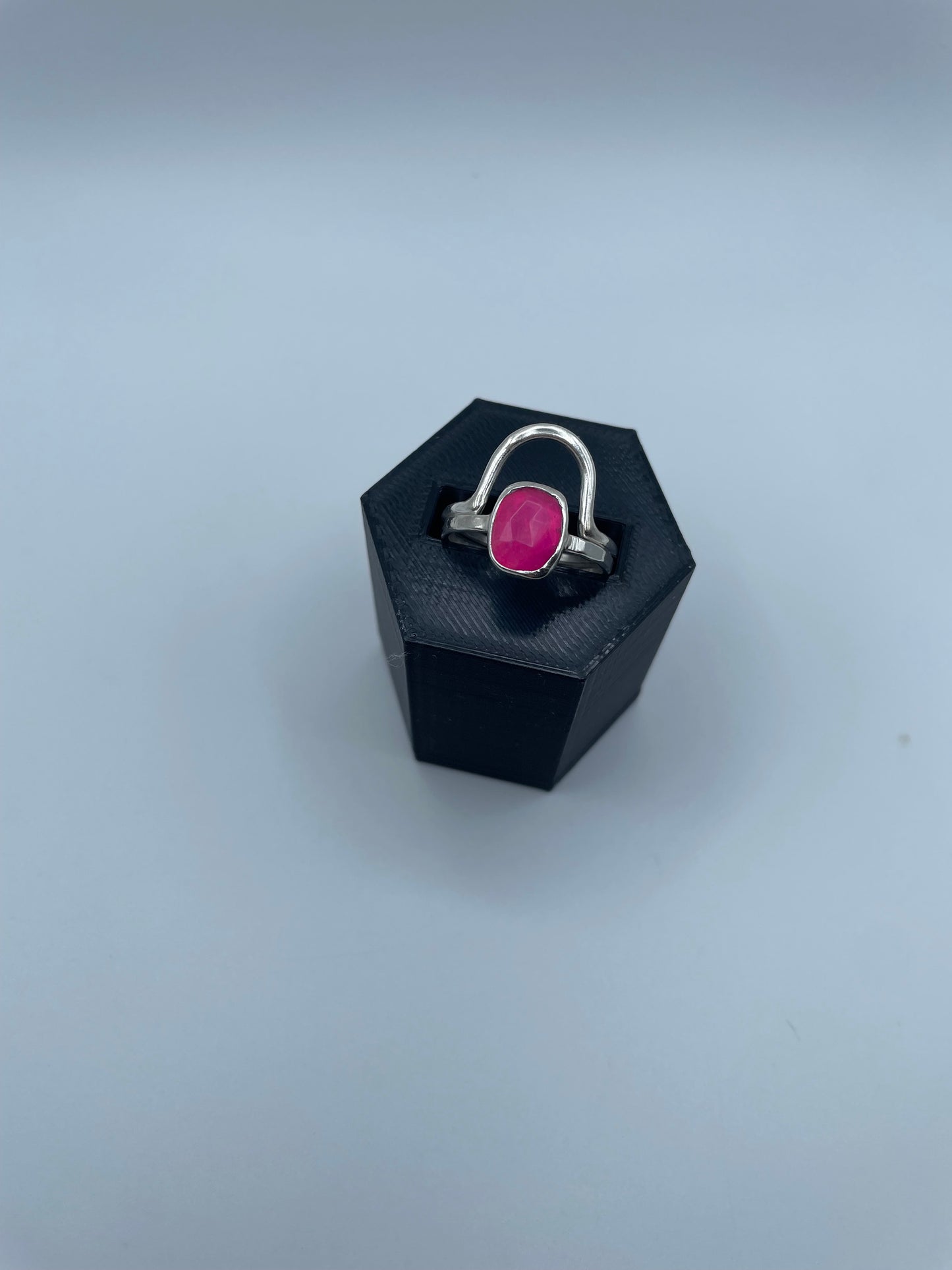 Pink Opal Ring Set, Size 7