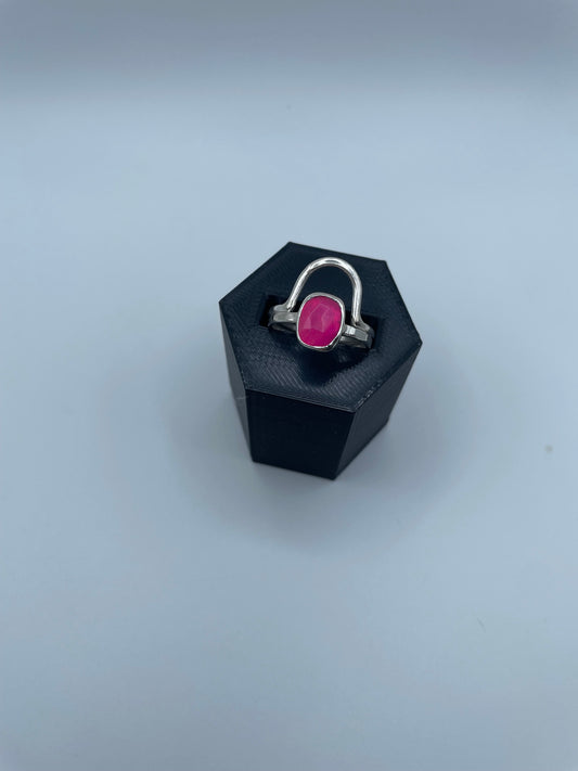 Pink Opal Ring Set, Size 7
