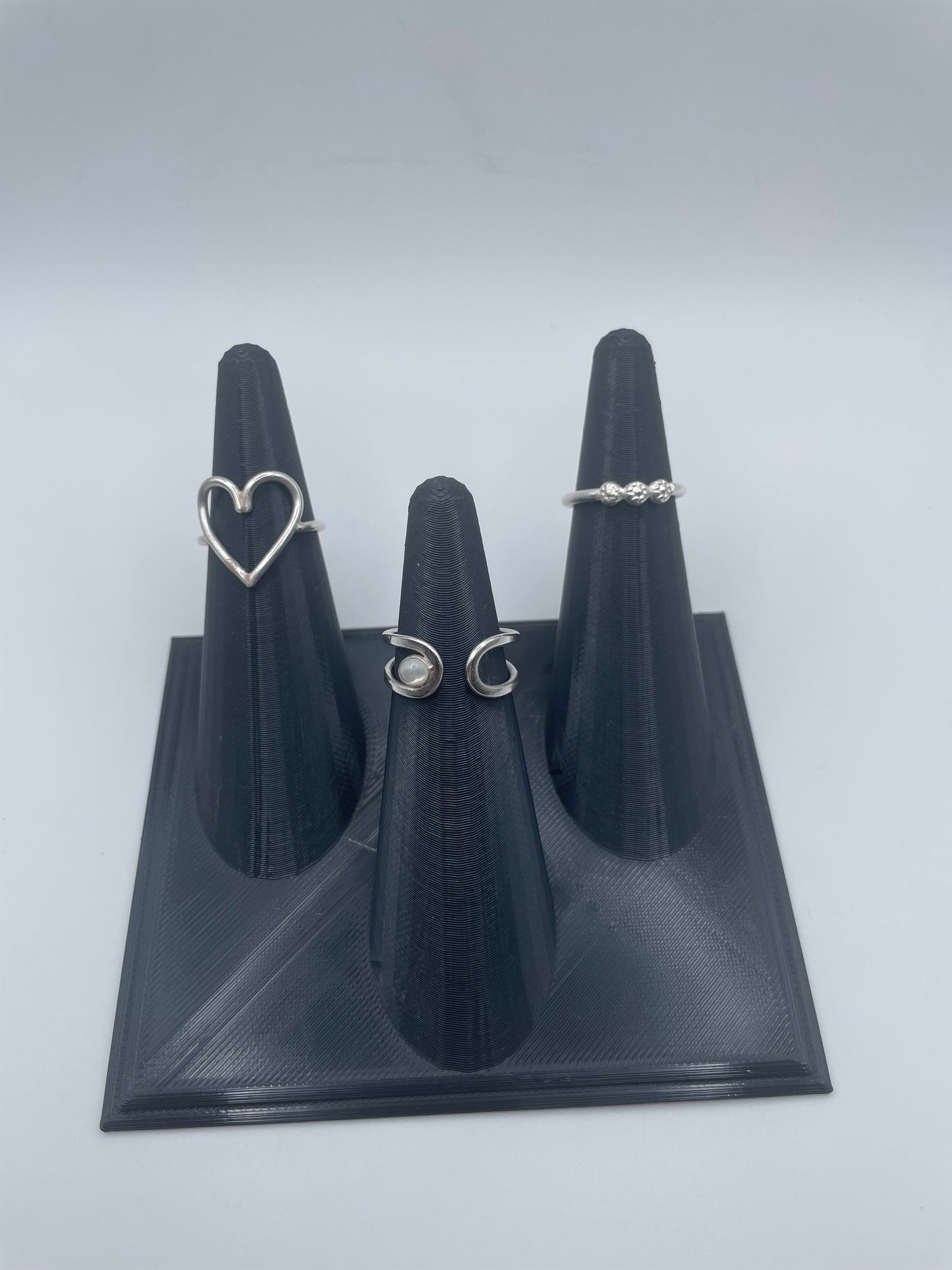 Celestial Crescent Ring – Moonstone & Argentium Silver (Size 7)