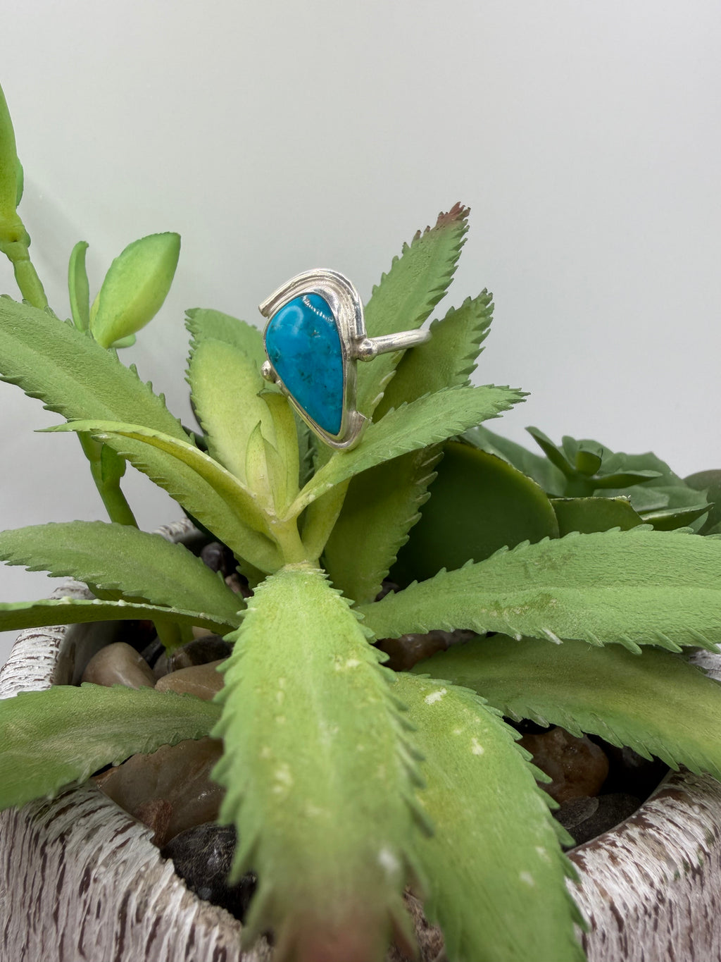Blue Mohave Turquoise Ring, Size 6.5
