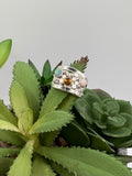 Amazonite, Citrine, Pink Opal Ring, Size 6.5
