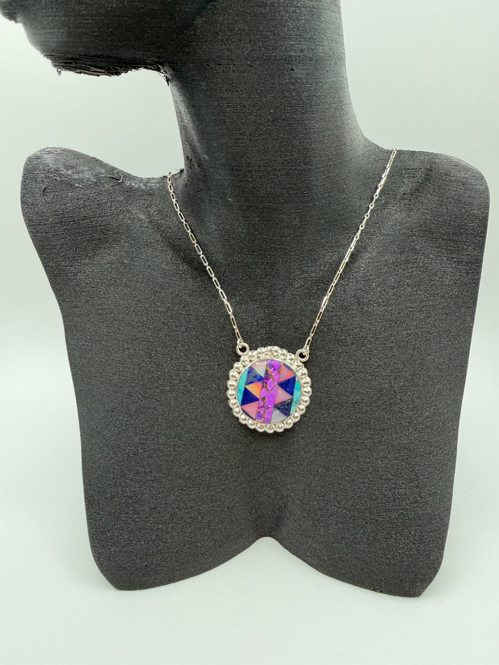 Arizona Turquoise, Lapis Lazuli & Aurora Opal Necklace