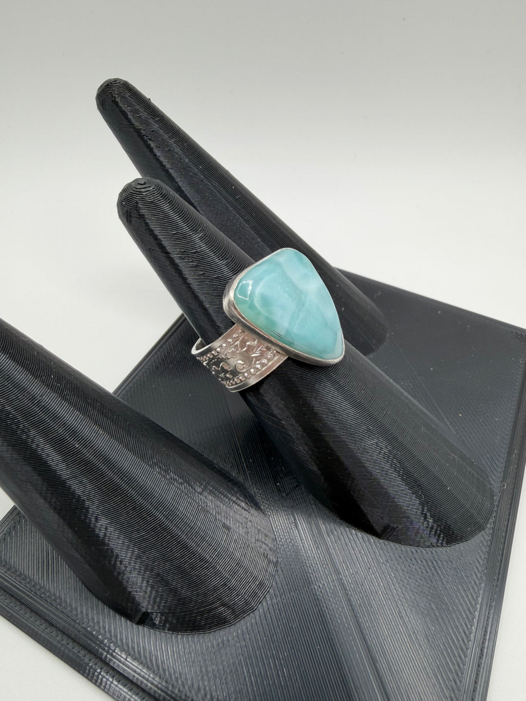 Larimar Statement Ring, Size 10