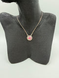 Pink Jade & White Opal Necklace