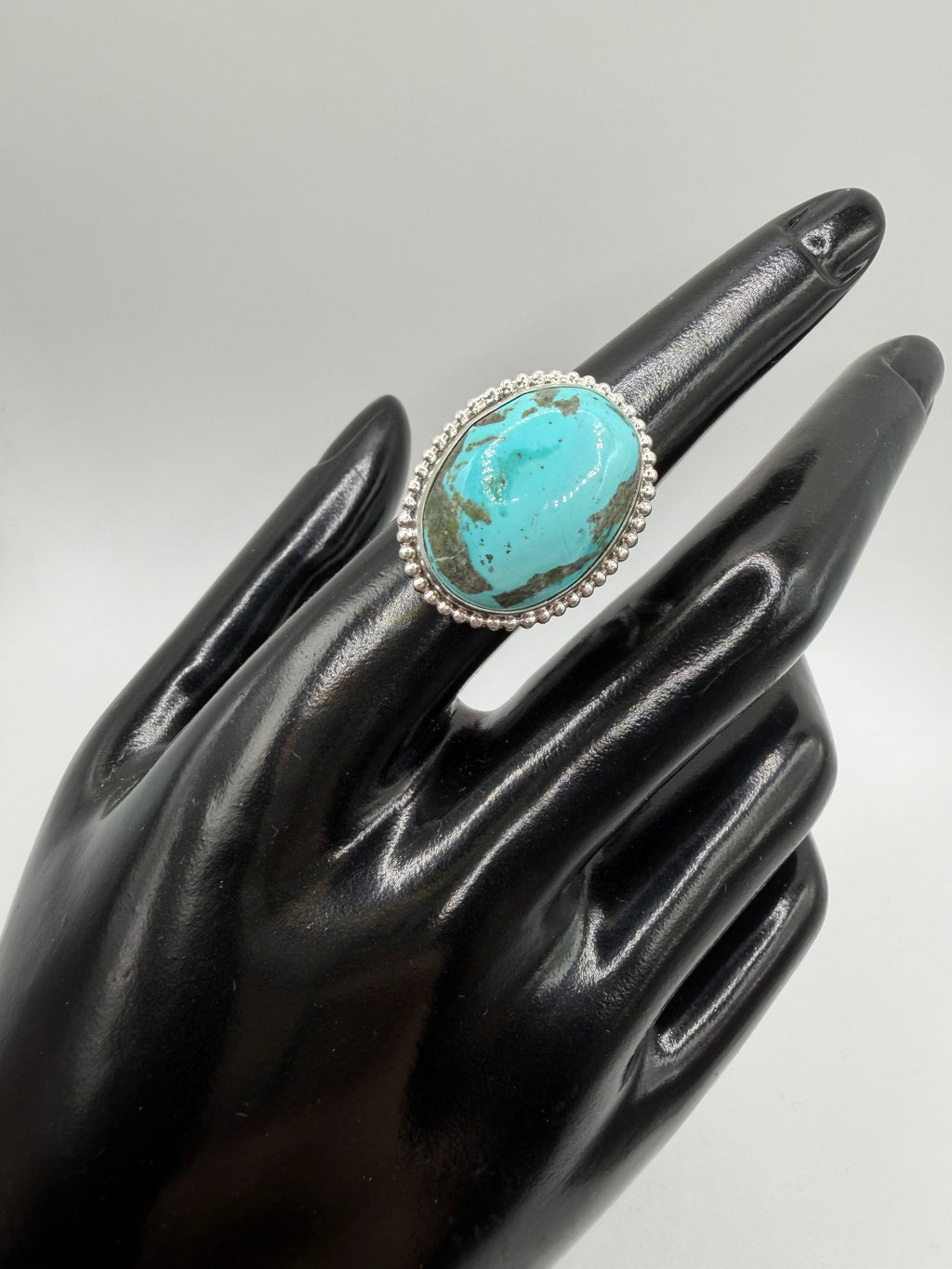 Turquoise Chunky Statement Ring, Size 8.5