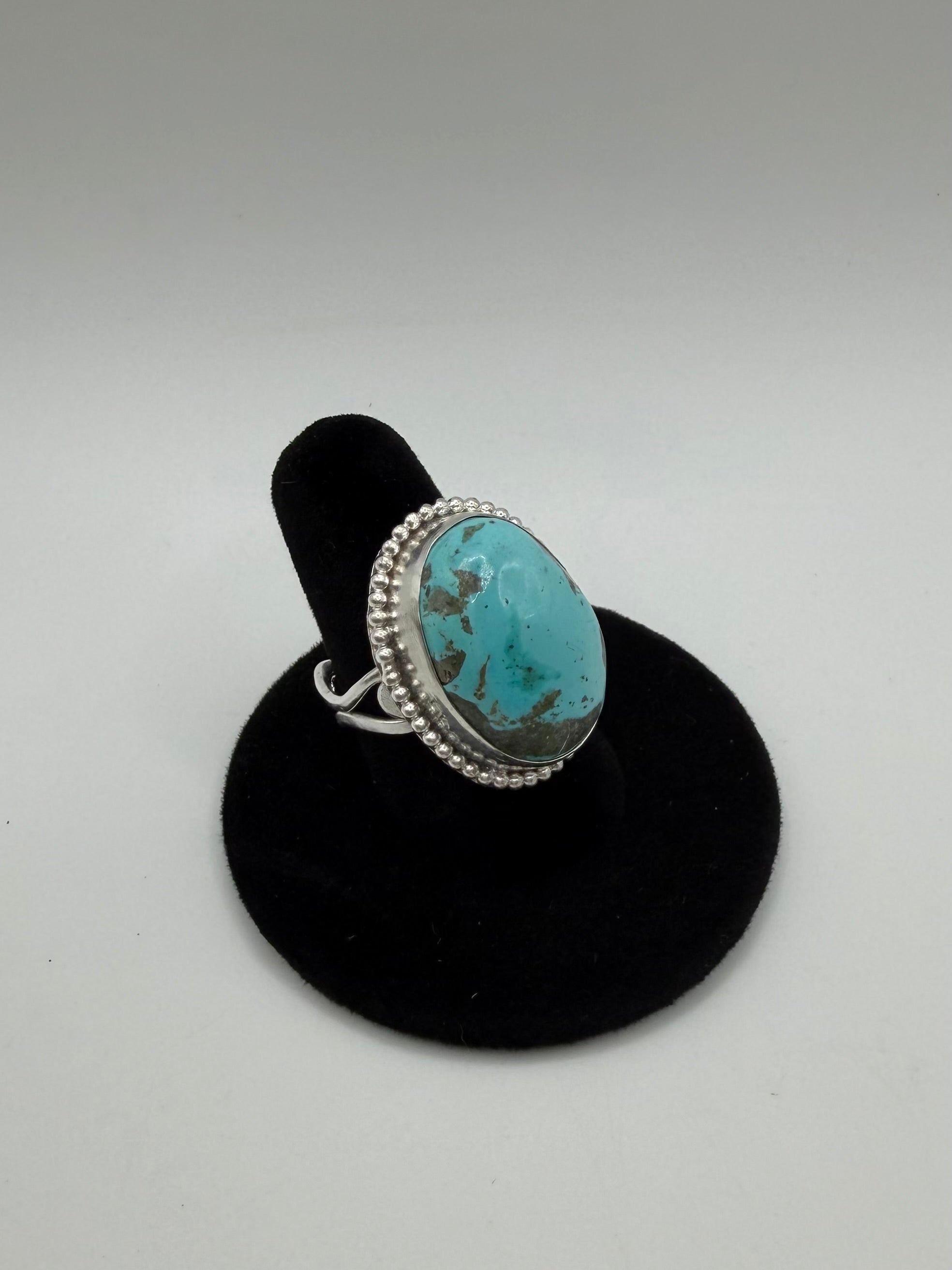 Turquoise Chunky Statement Ring, Size 8.5