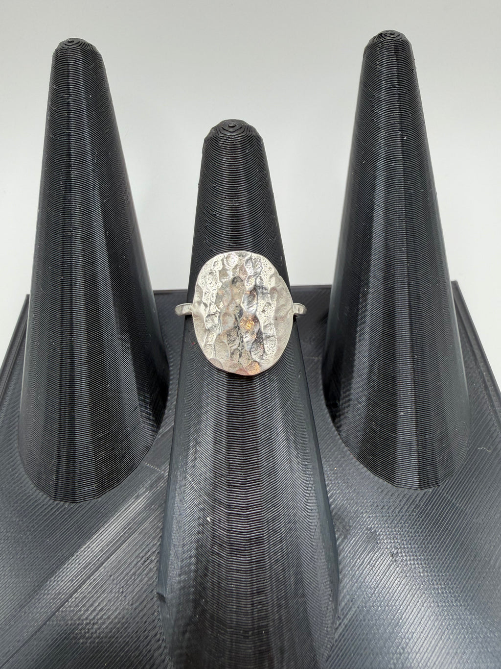 Hammered Disk Ring
