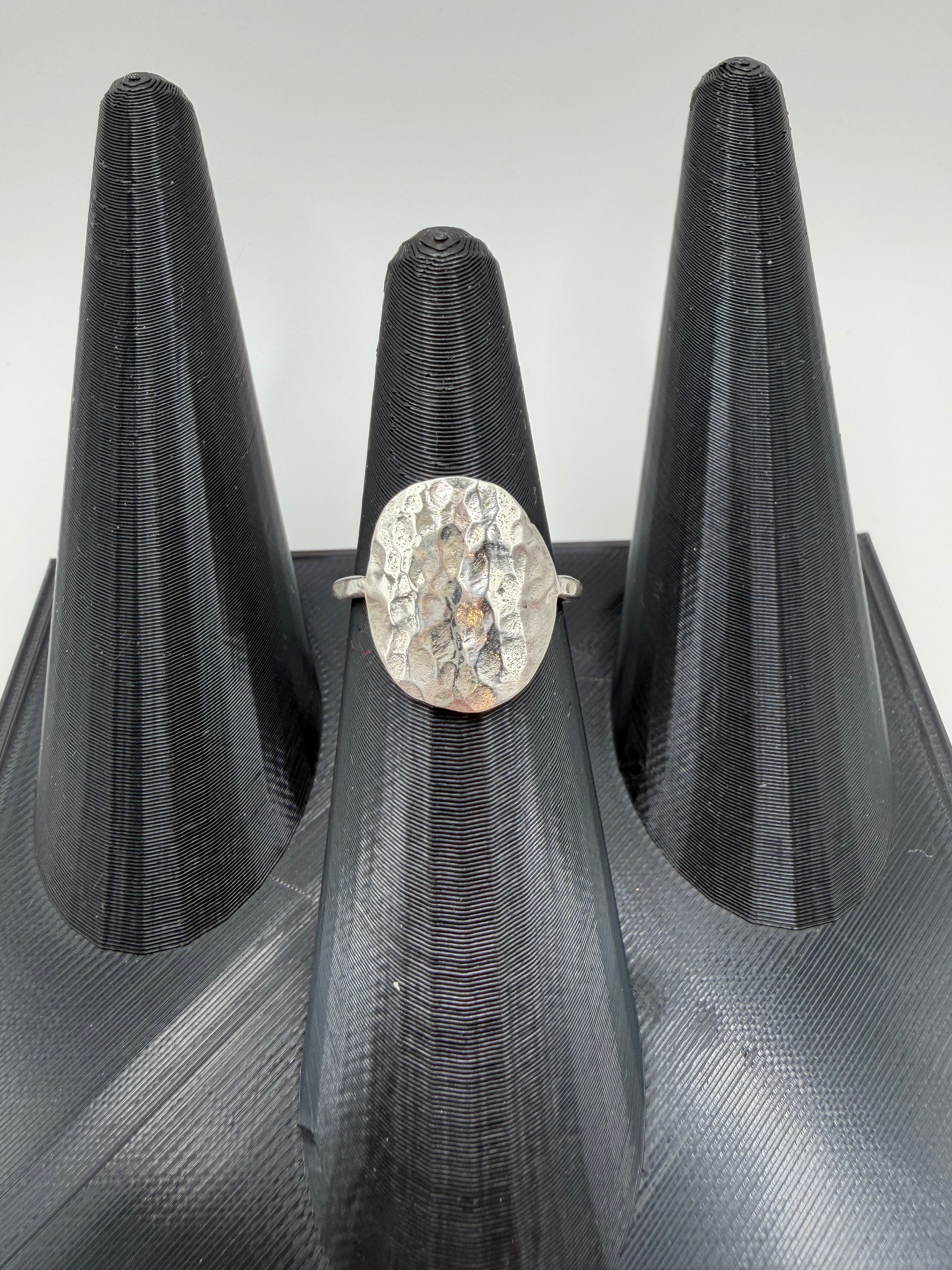 Hammered Disk Ring