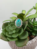 Kingman Turquoise Statement Ring, Size 7.5