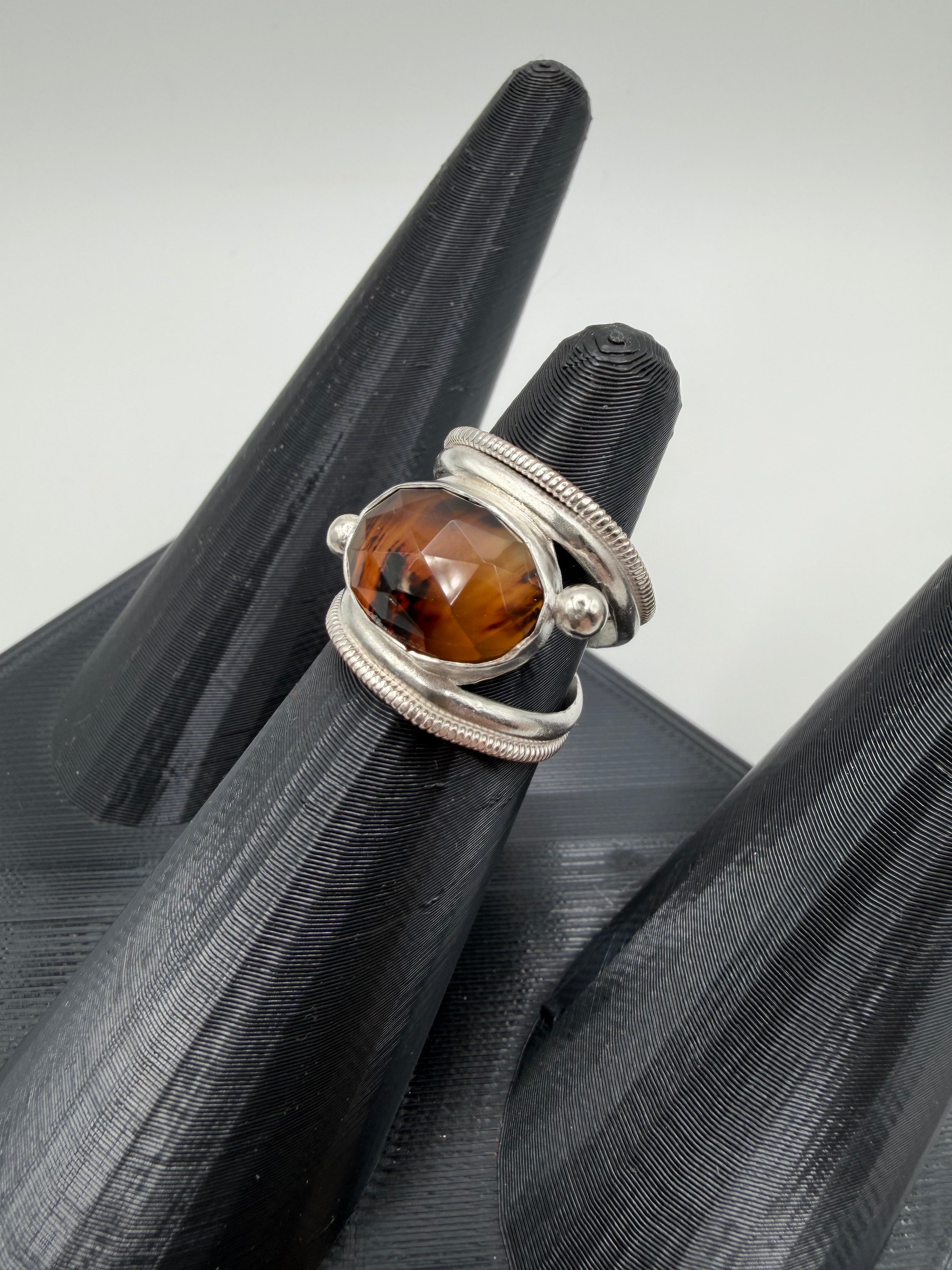 Montana Agate Statement Ring, Size 5.5
