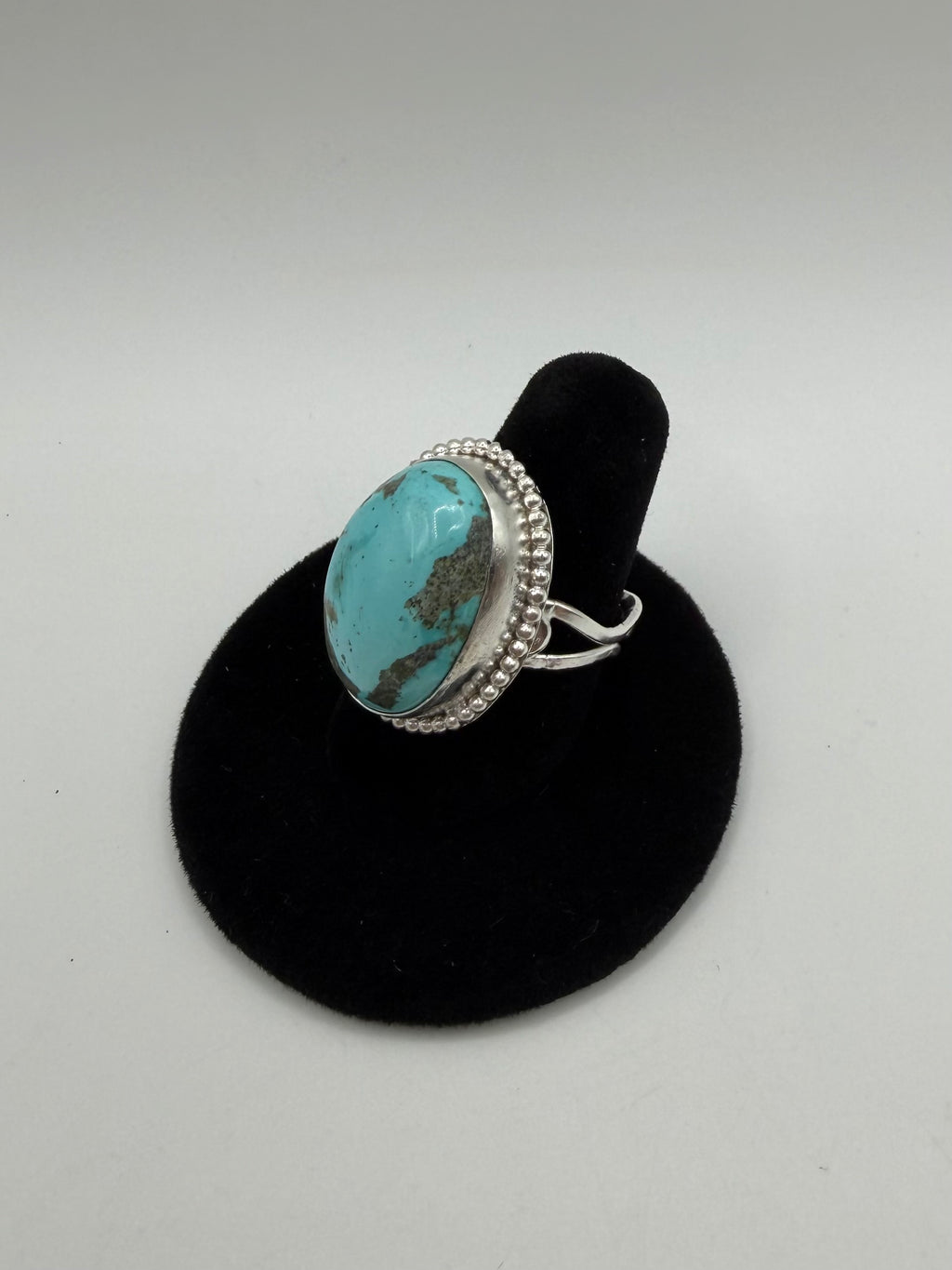 Turquoise Chunky Statement Ring, Size 8.5