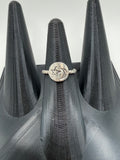 Stamped Moon & Star Disk Ring