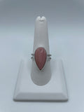 Pink Petalite Teardrop Statement Ring, Size 9