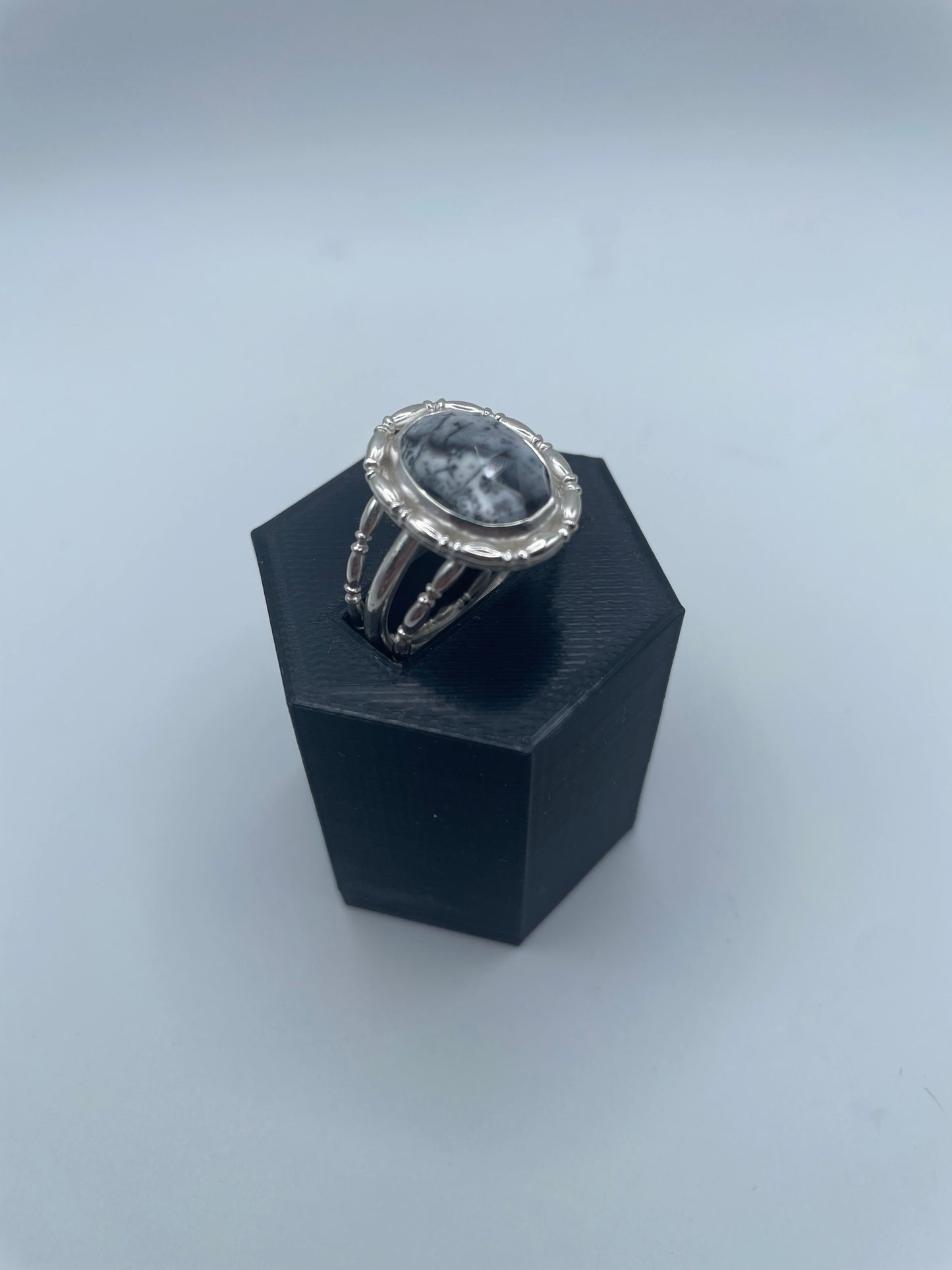 Dendritic Opal Ring, Size 7.5