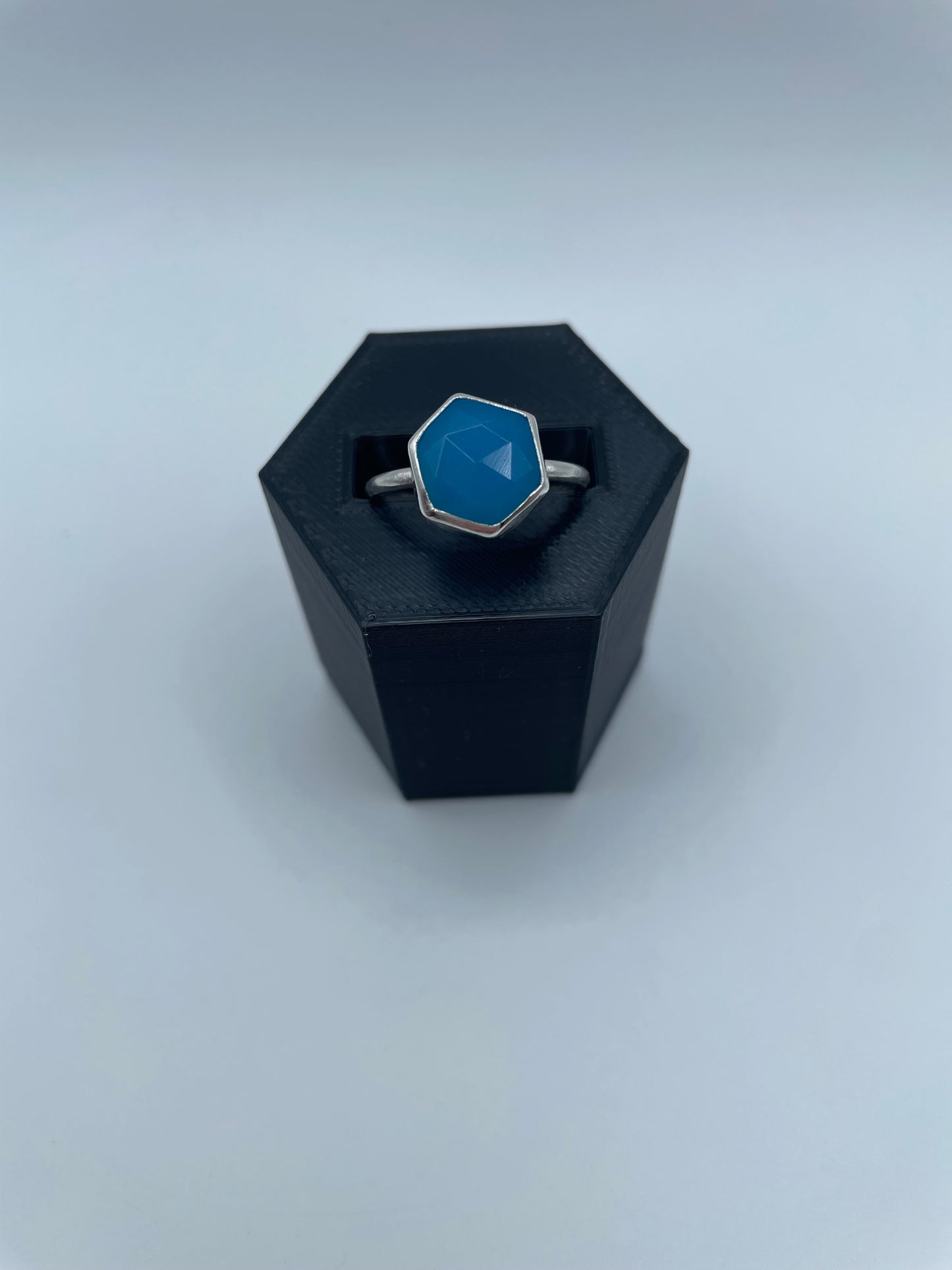 Blue Chalcedony Ring, Size 7