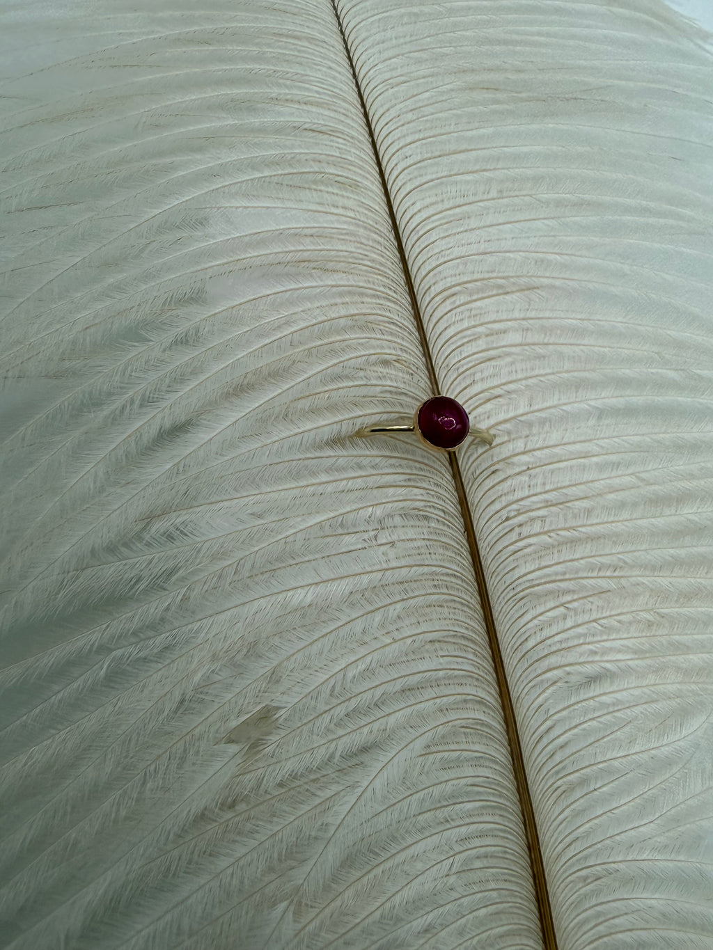 Ruby Gold Fill Ring, Size 5