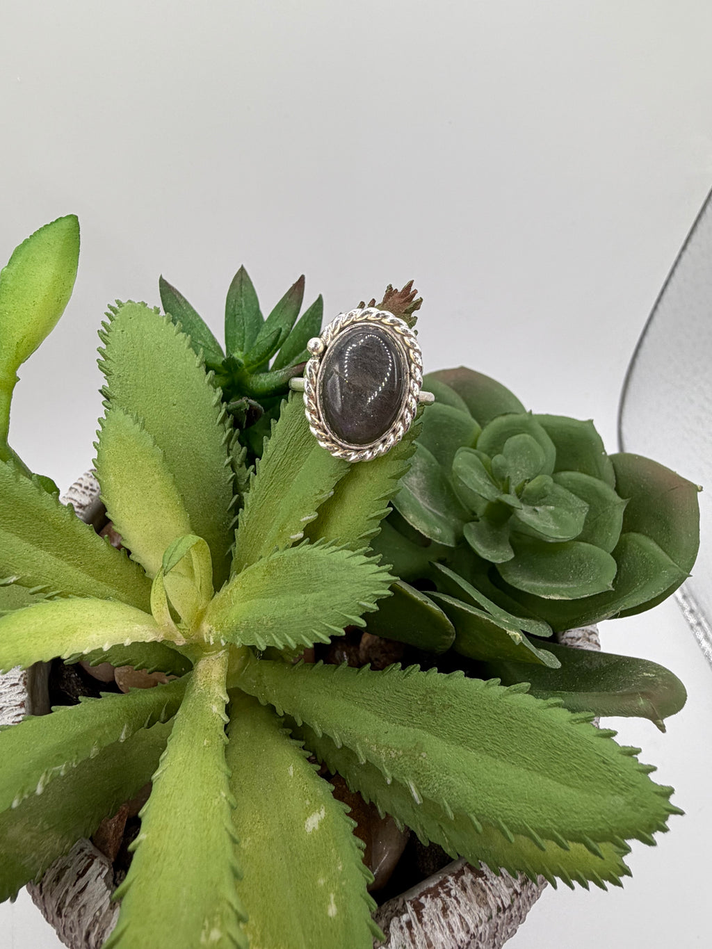 Purple Labradorite Ring, Size 6