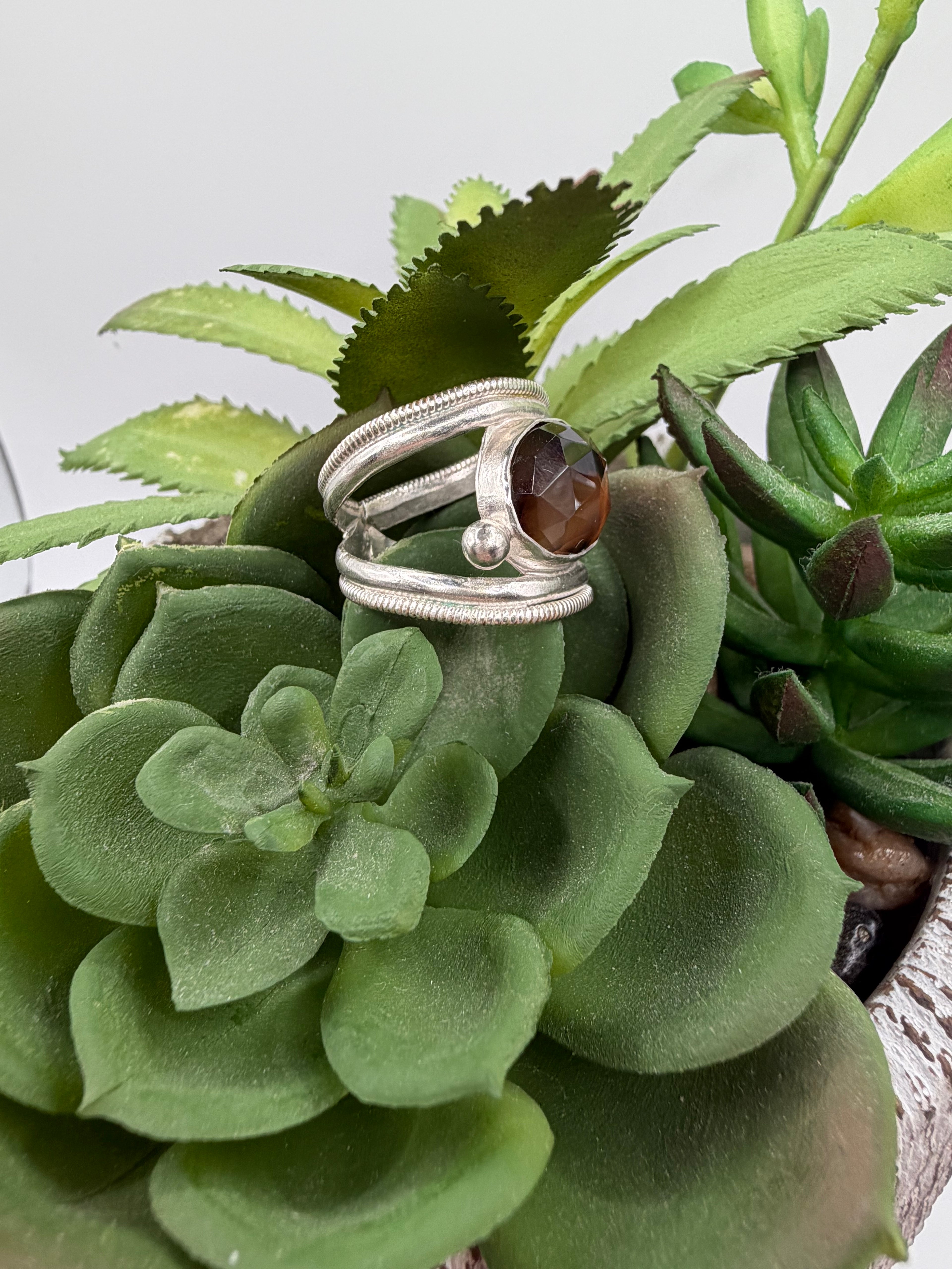 Montana Agate Statement Ring, Size 5.5