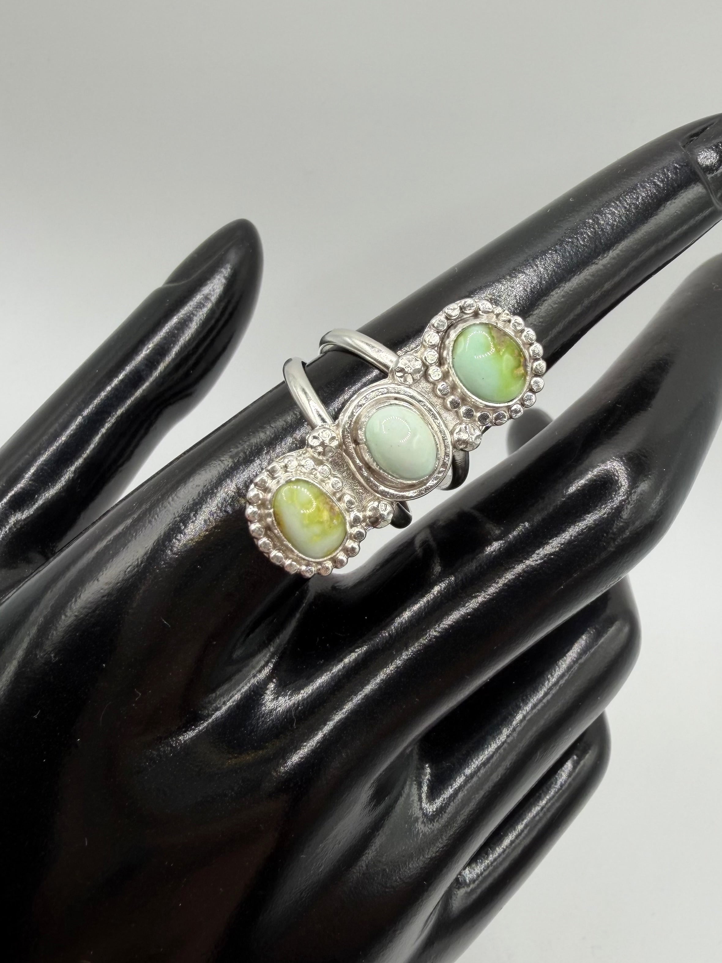 Palomino Turquoise Triplet Ring, Size 8