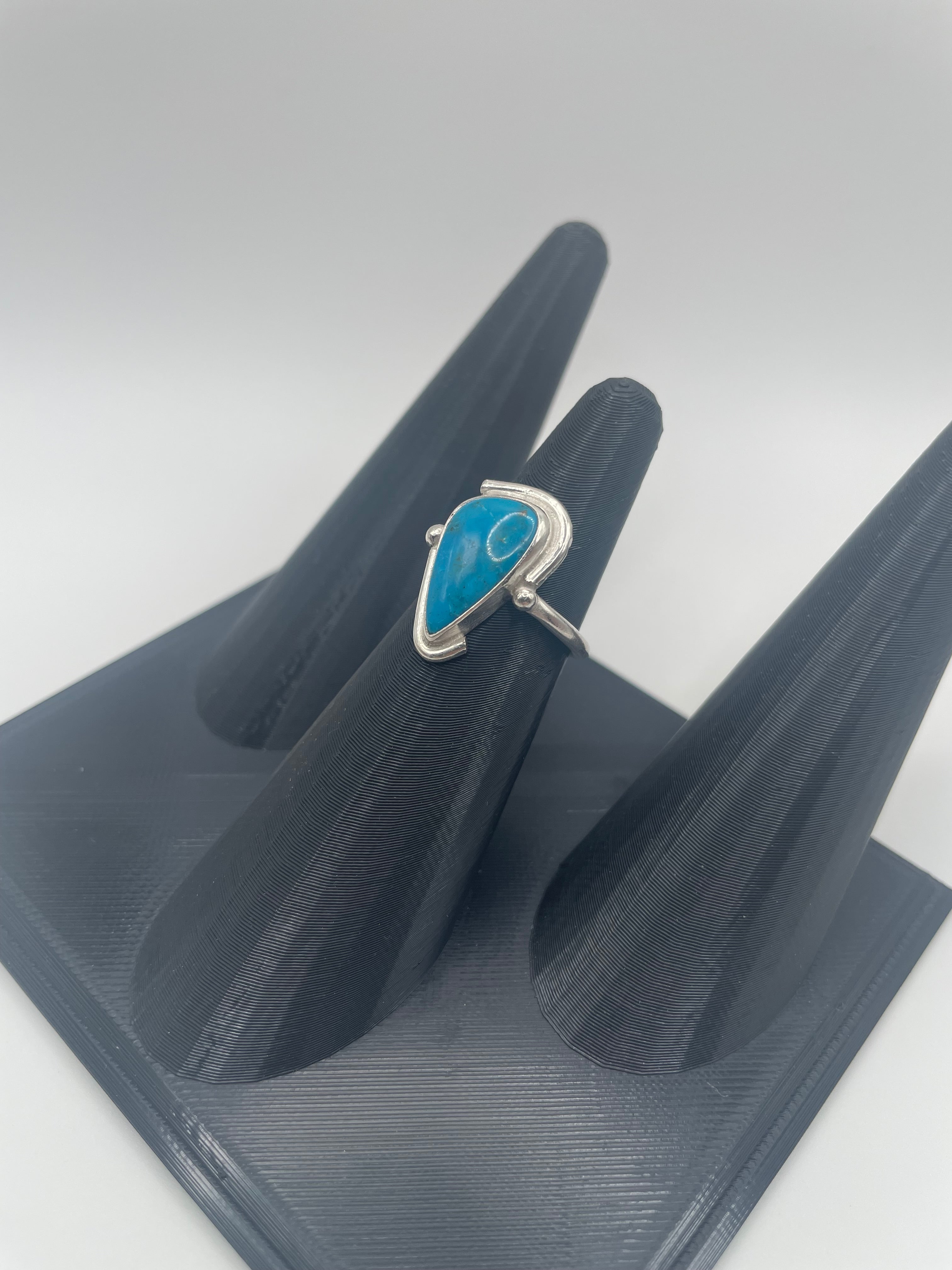 Blue Mohave Turquoise Ring, Size 6.5