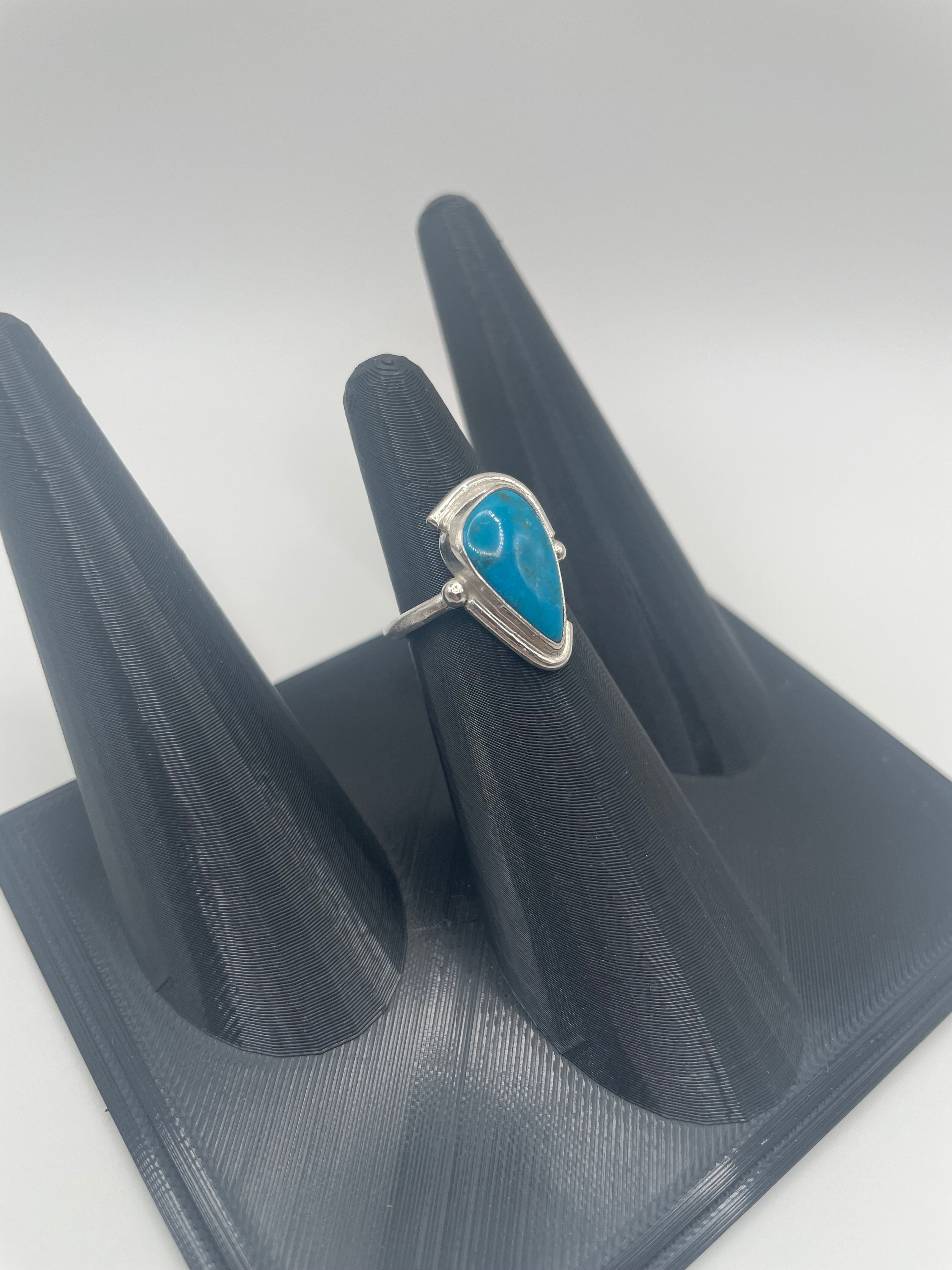 Blue Mohave Turquoise Ring, Size 6.5