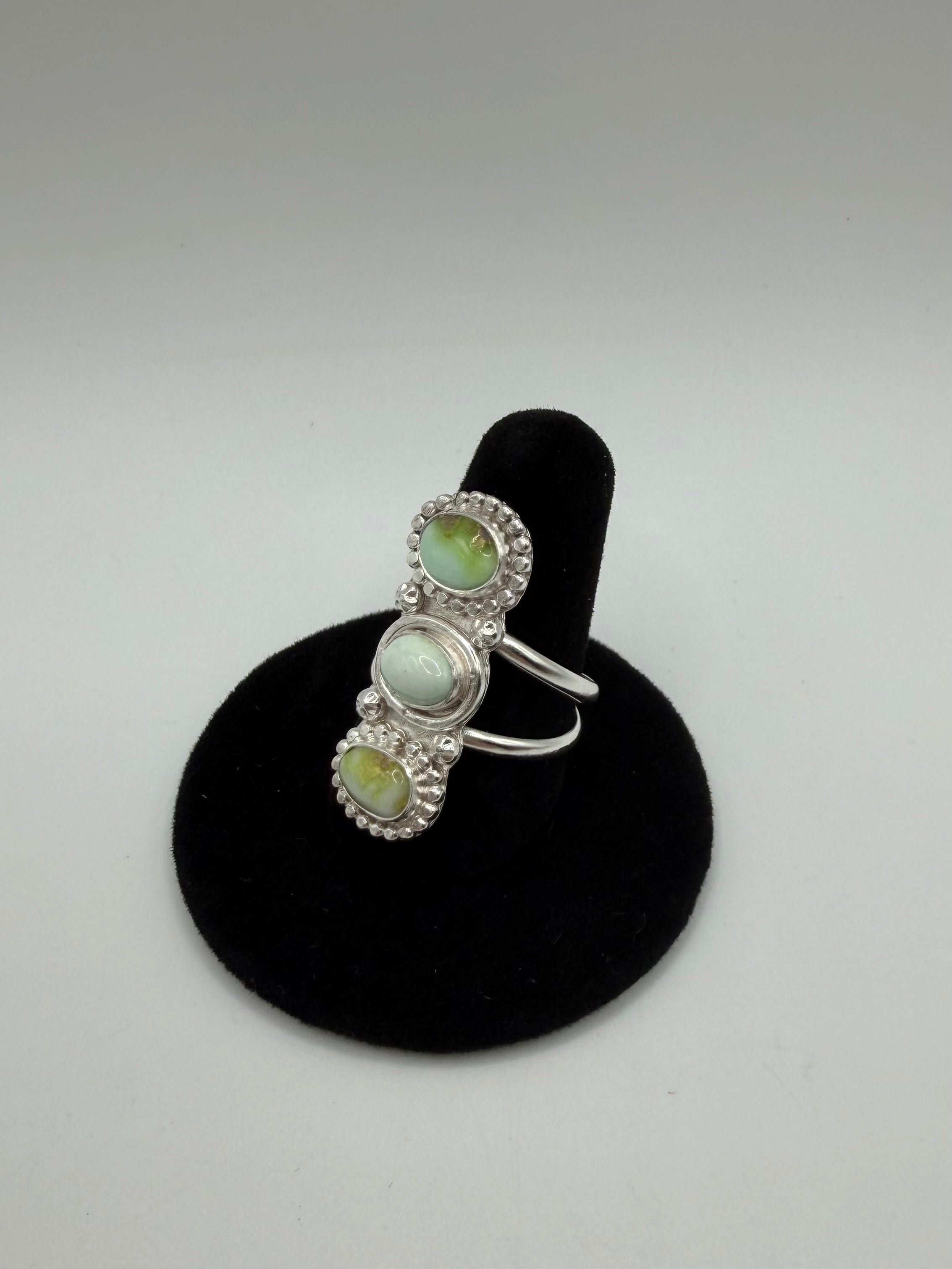 Palomino Turquoise Triplet Ring, Size 8