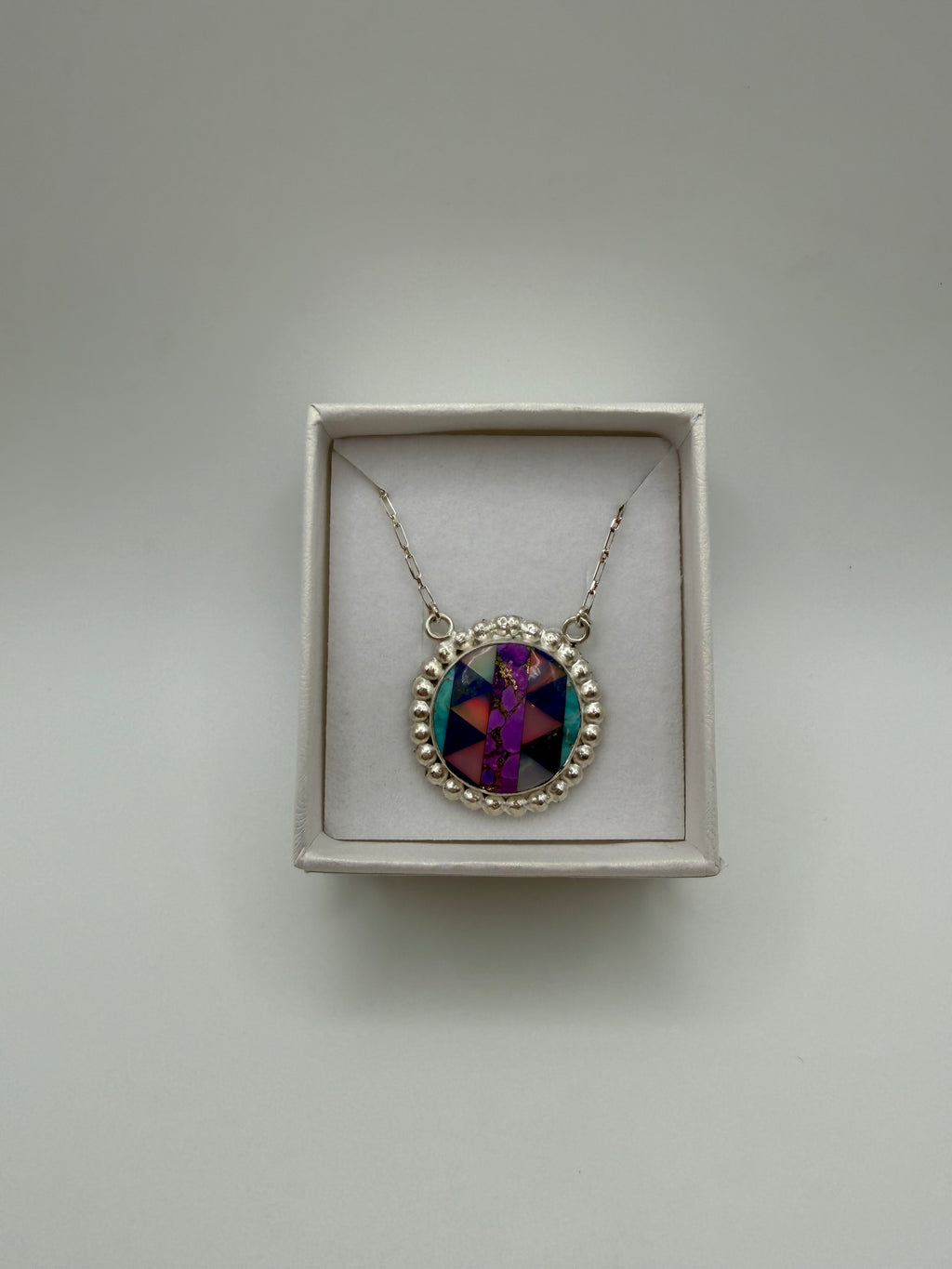 Arizona Turquoise, Lapis Lazuli & Aurora Opal Necklace