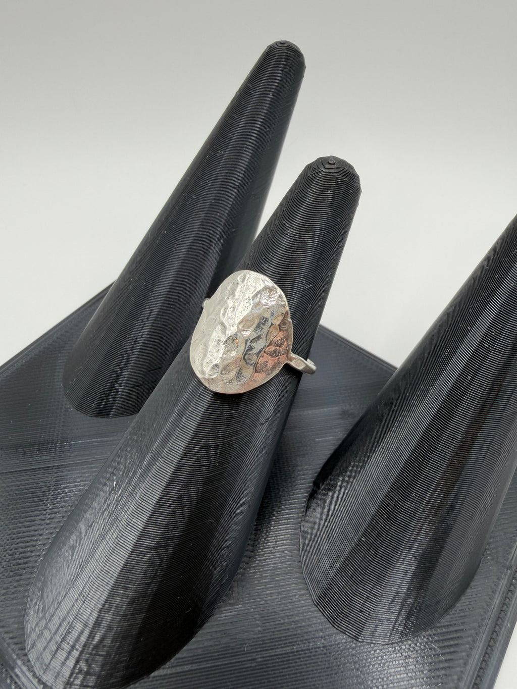 Hammered Disk Ring