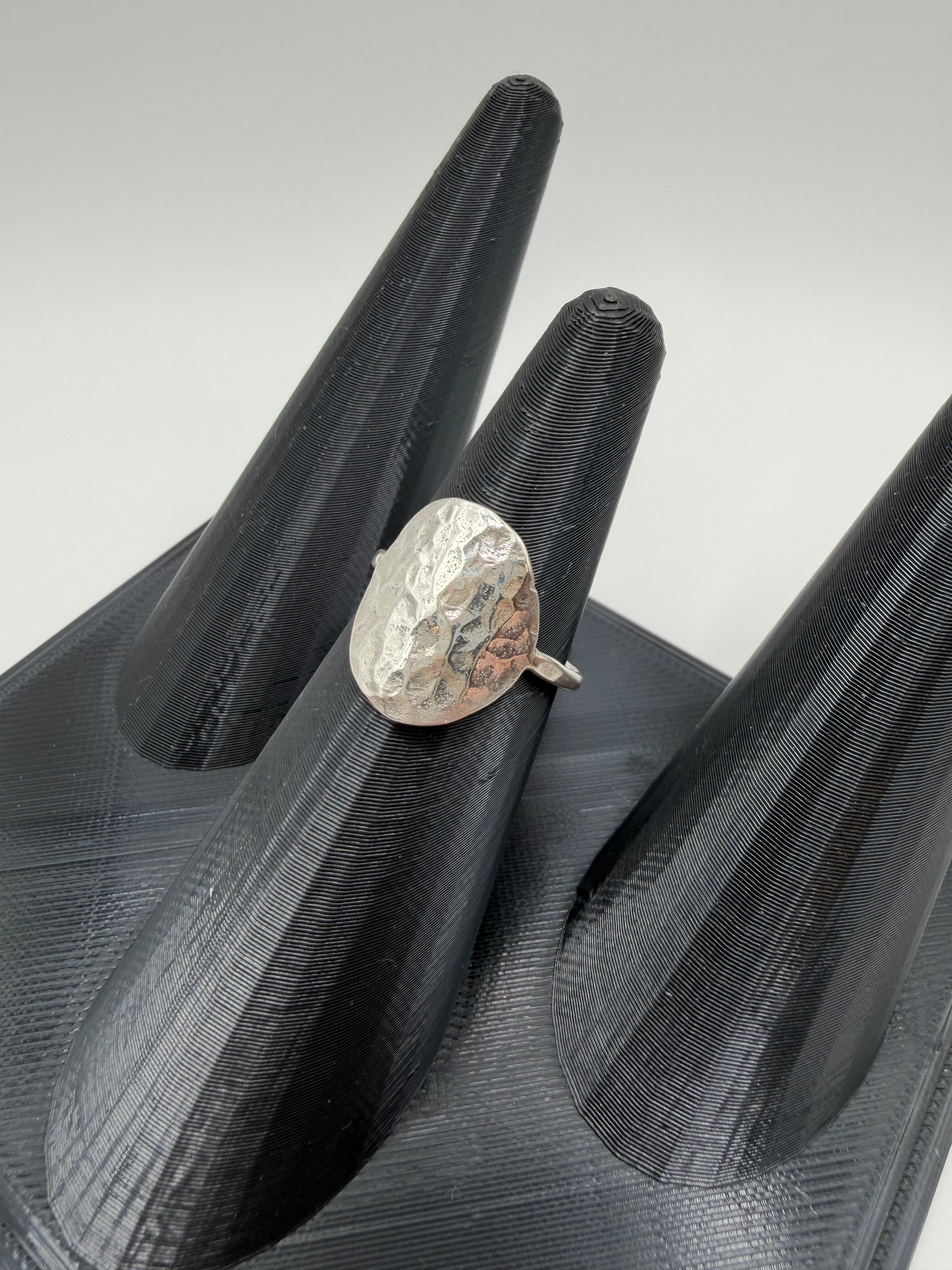 Hammered Disk Ring