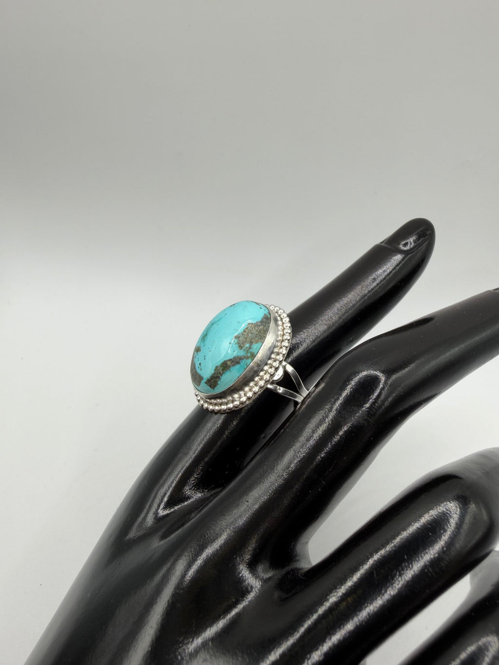 Turquoise Chunky Statement Ring, Size 8.5
