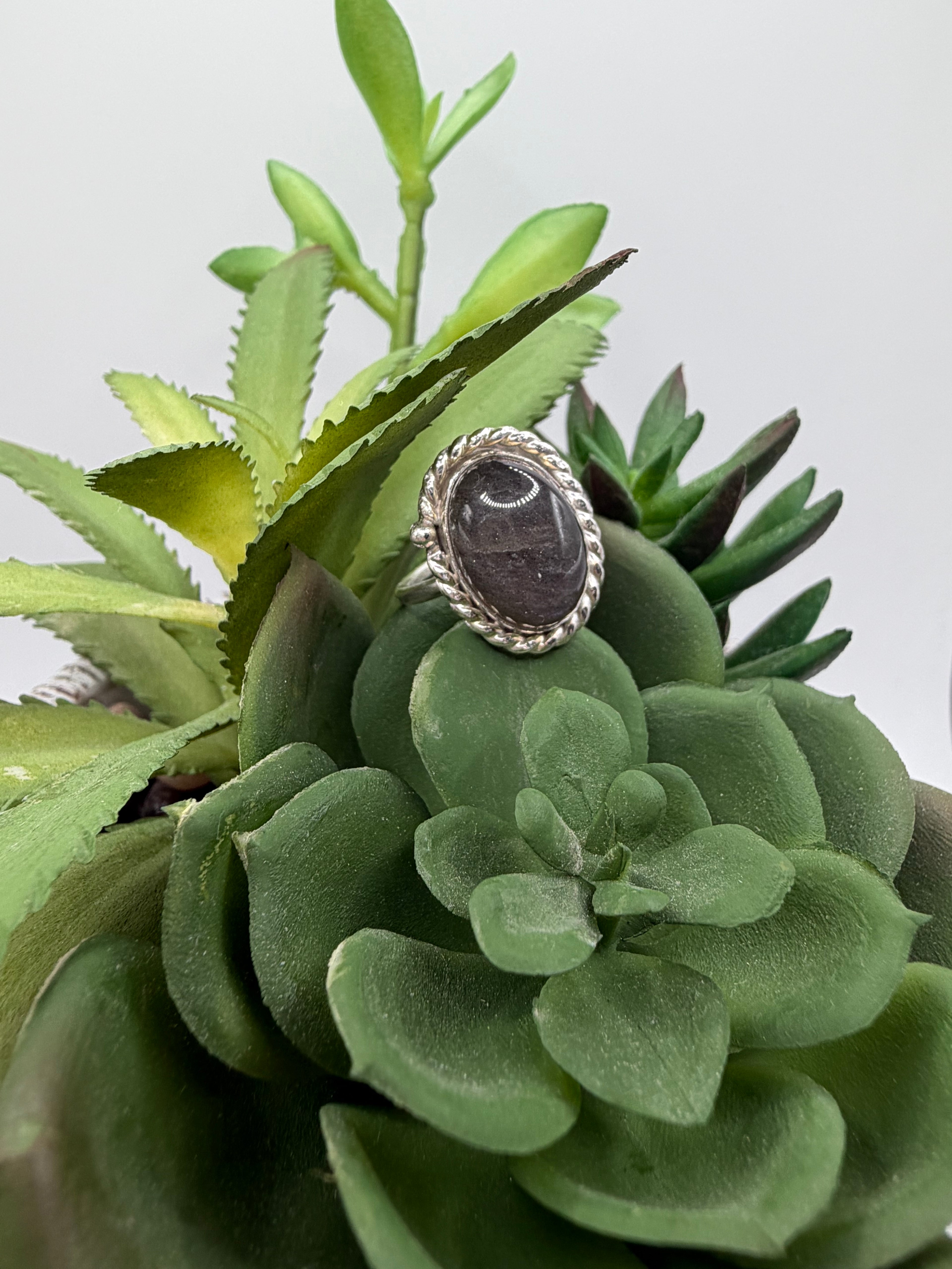 Purple Labradorite Ring, Size 6