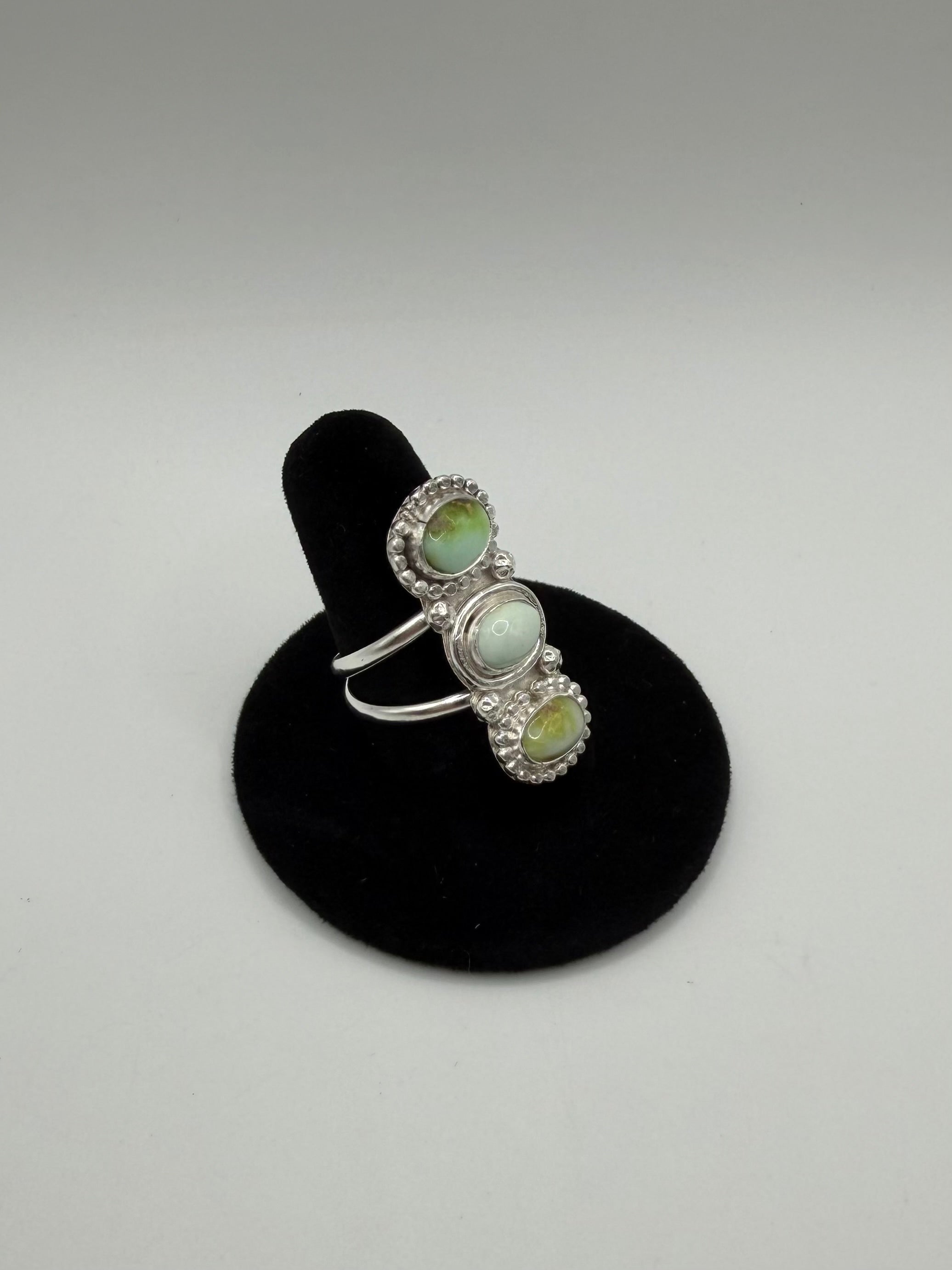 Palomino Turquoise Triplet Ring, Size 8