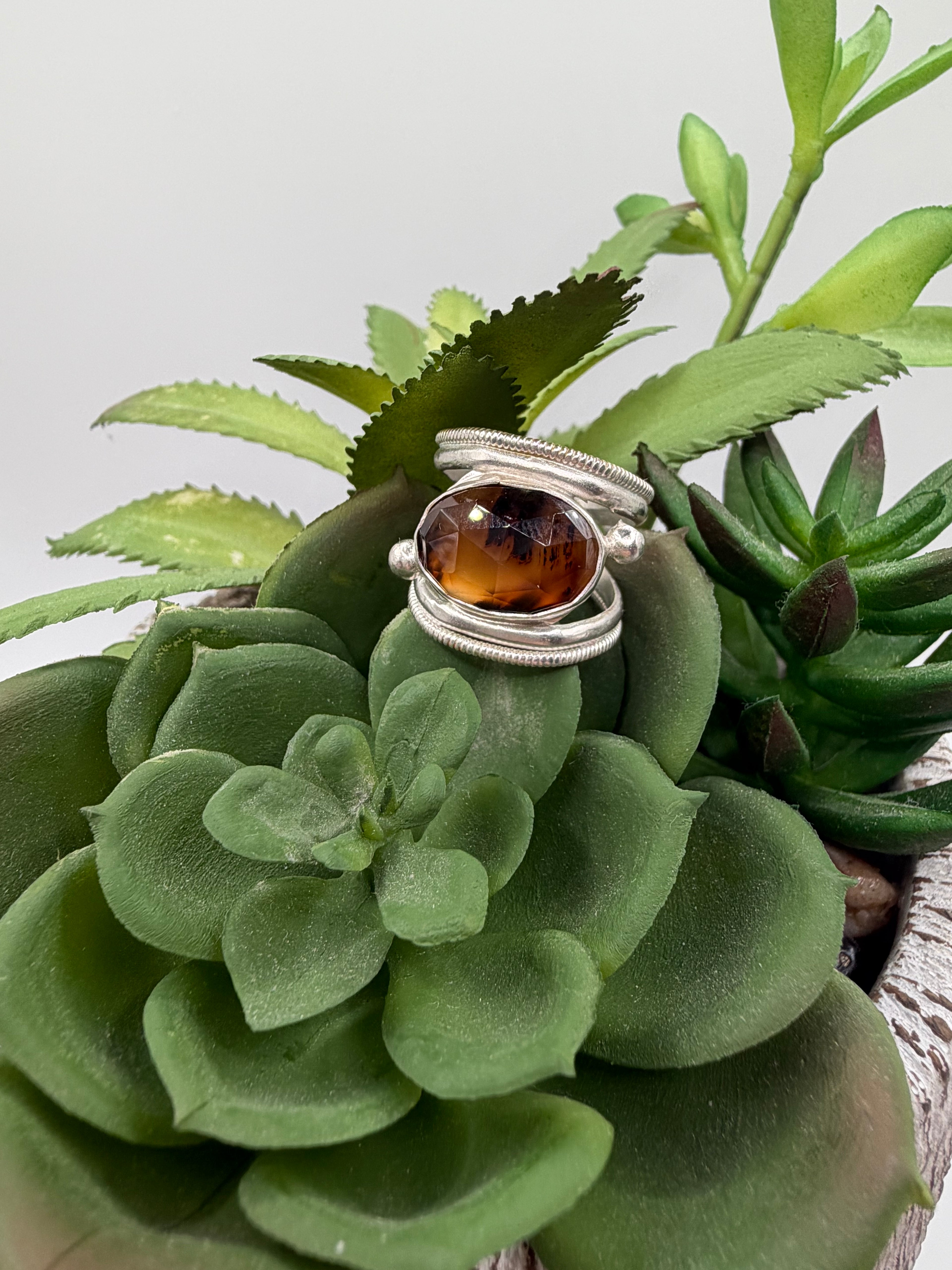 Montana Agate Statement Ring, Size 5.5