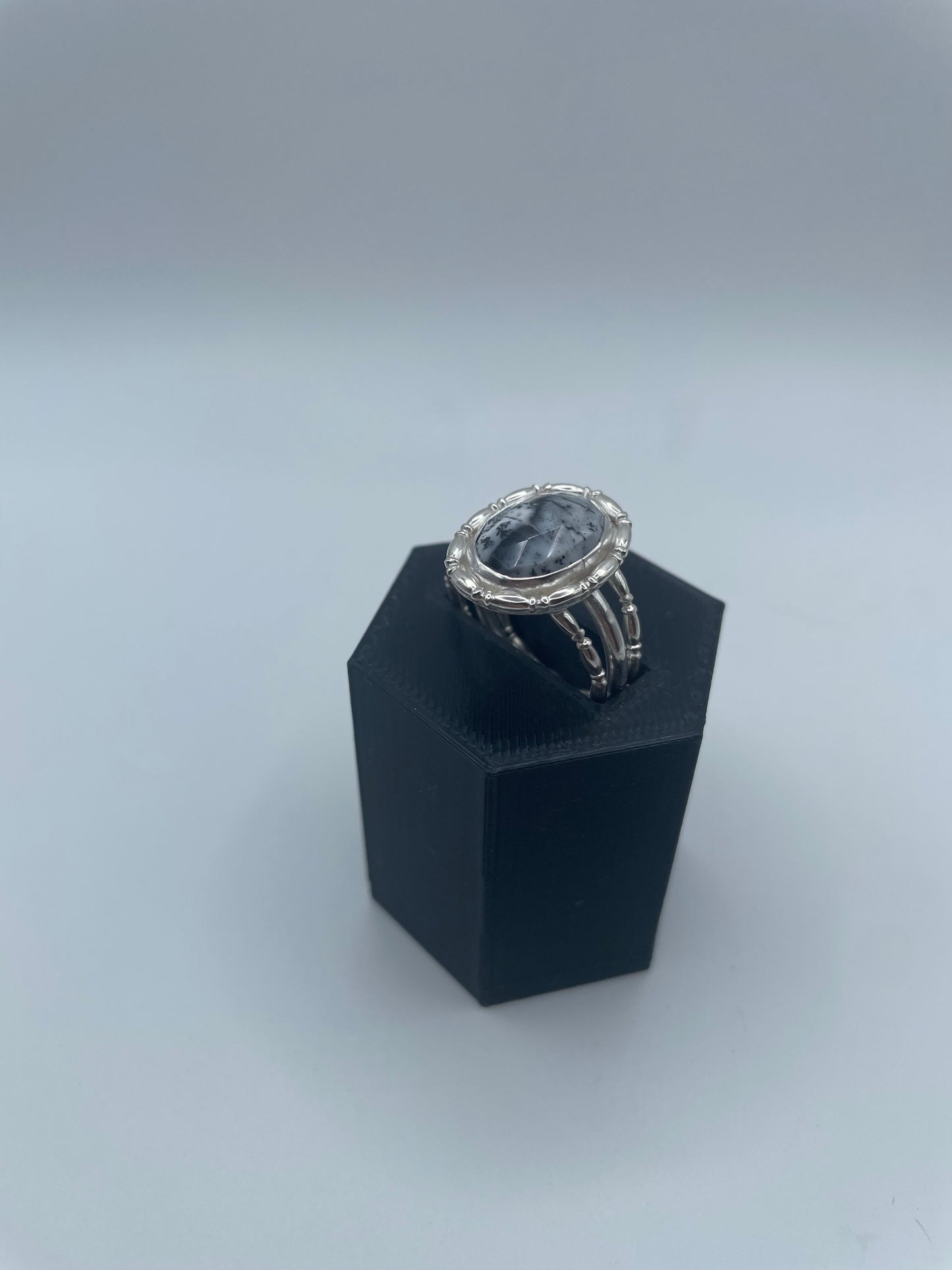 Dendritic Opal Ring, Size 7.5