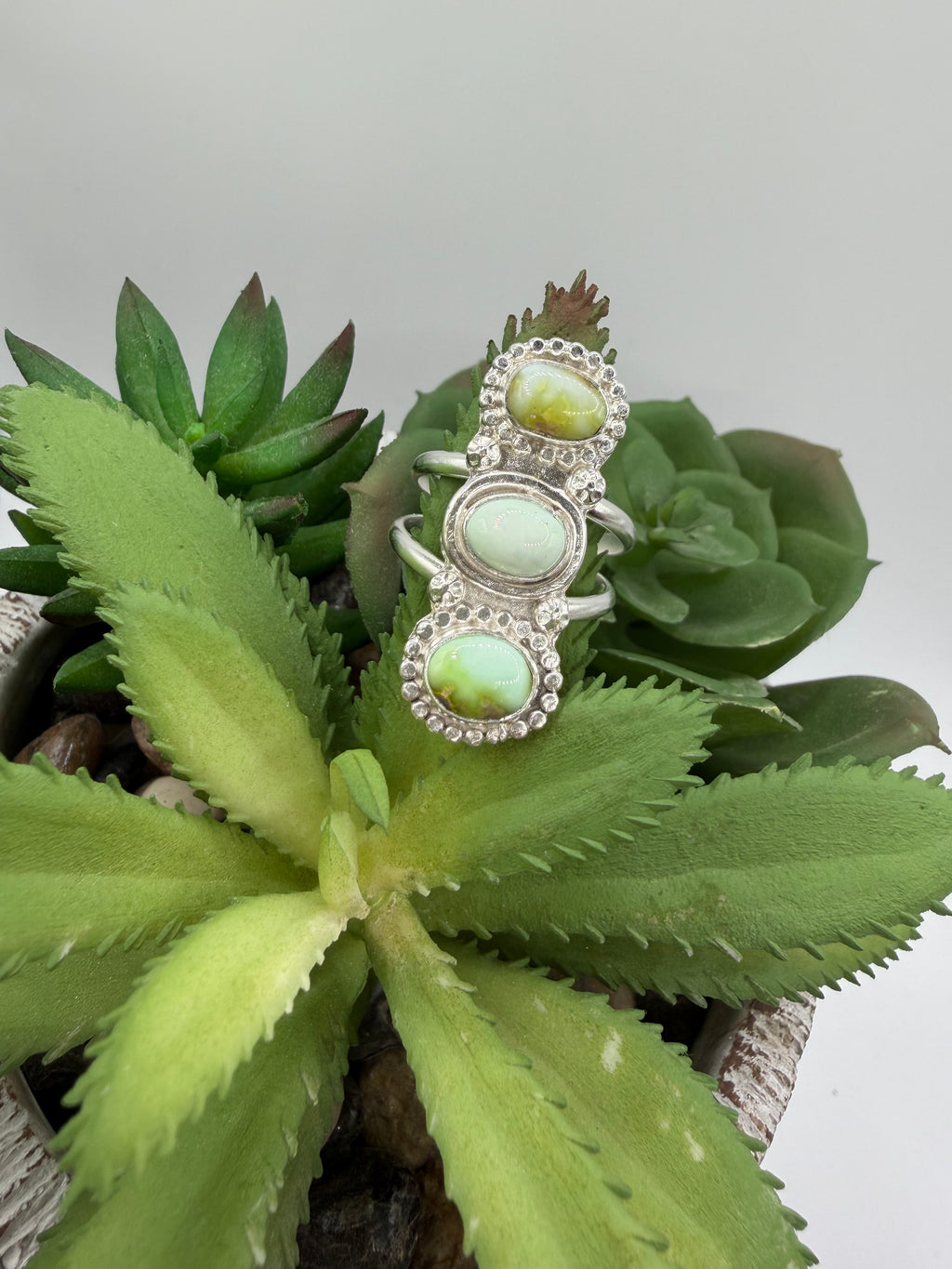 Palomino Turquoise Triplet Ring, Size 8