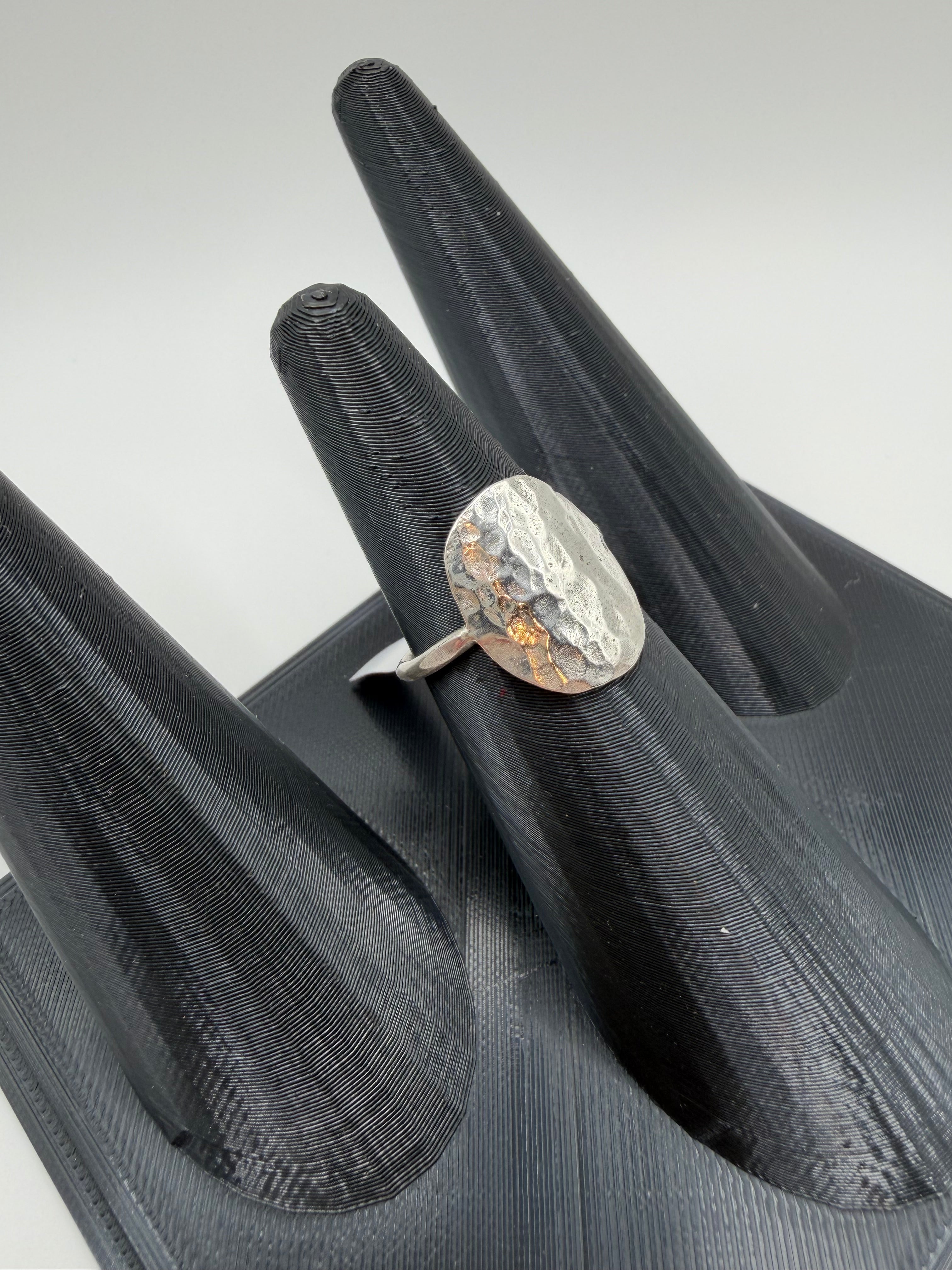 Hammered Disk Ring
